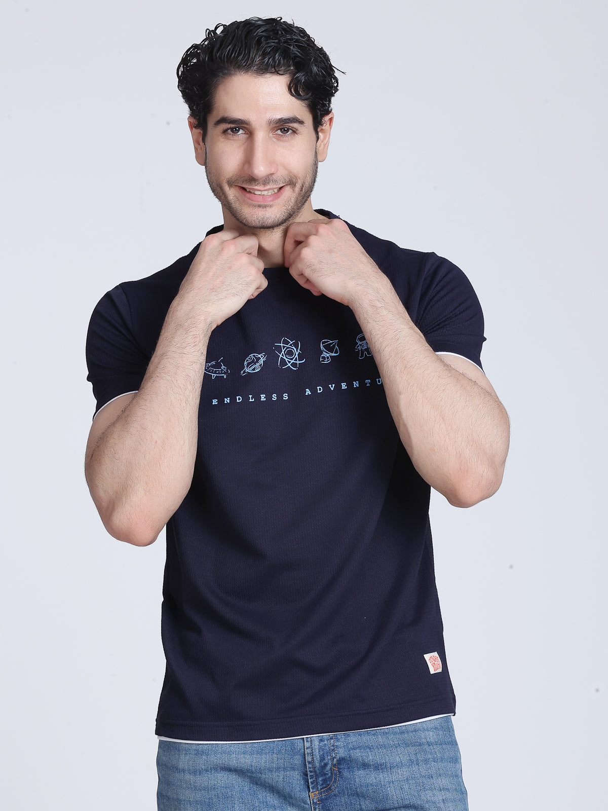 Arbour Men Round Neck Printed Half Sleeves T-Shirt