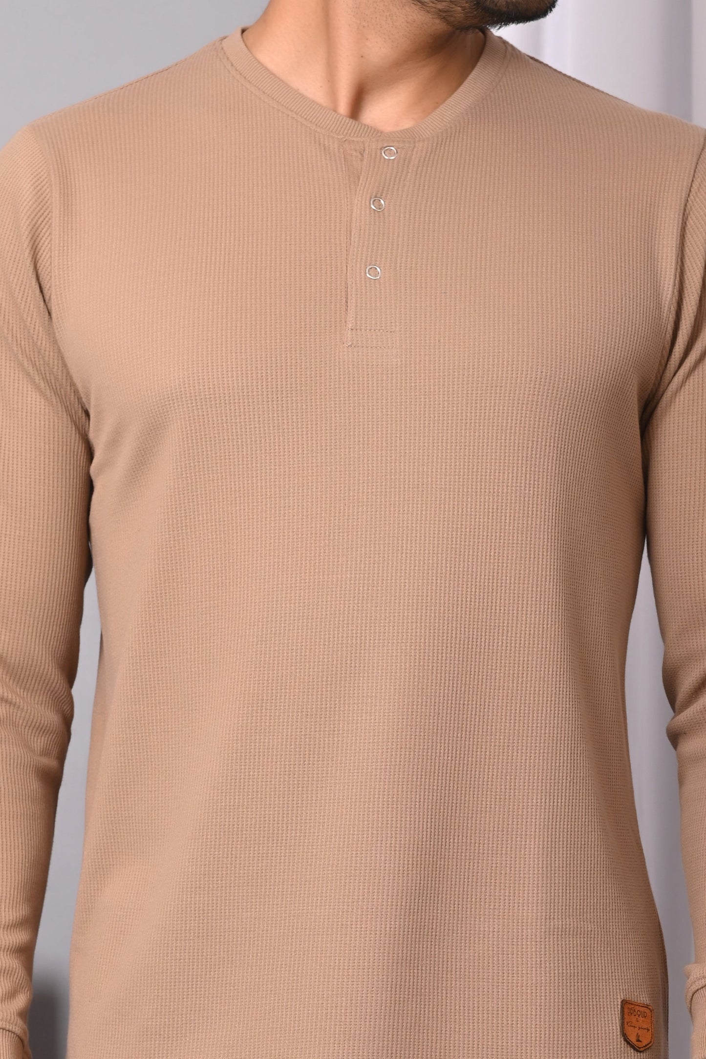 Arbour Men Henley Neck Full Sleeves T-Shirt