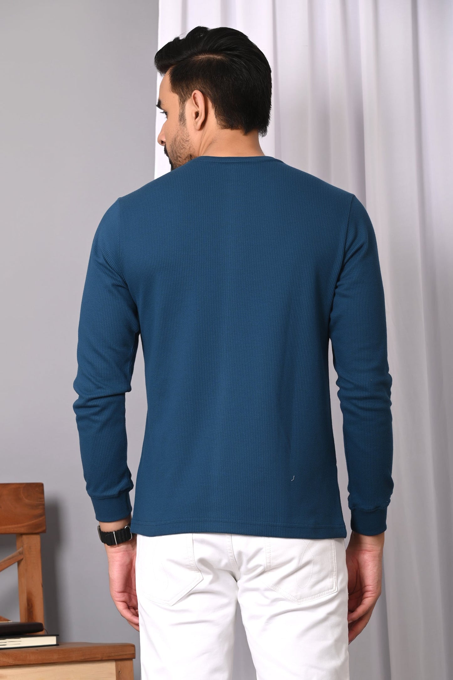 Arbour Men Henley Neck Full Sleeves T-Shirt