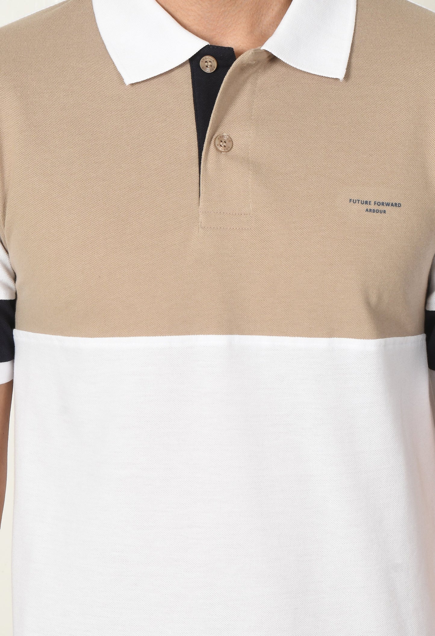 Arbour Men Polo Neck Casual Half Sleeves Slim Fit T-Shirt