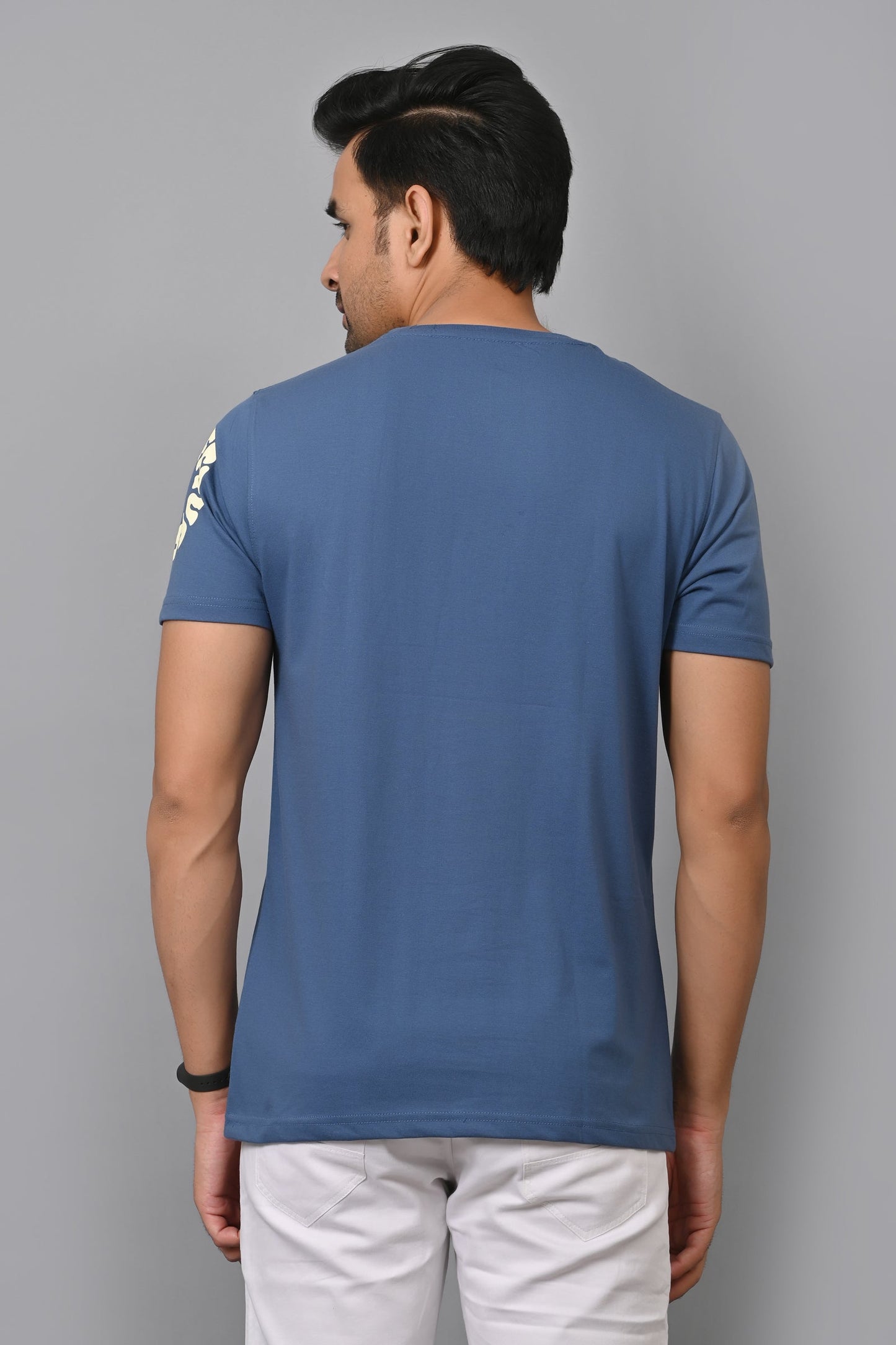 Arbour Men Printed Round Neck Cotton Blend T-Shirt