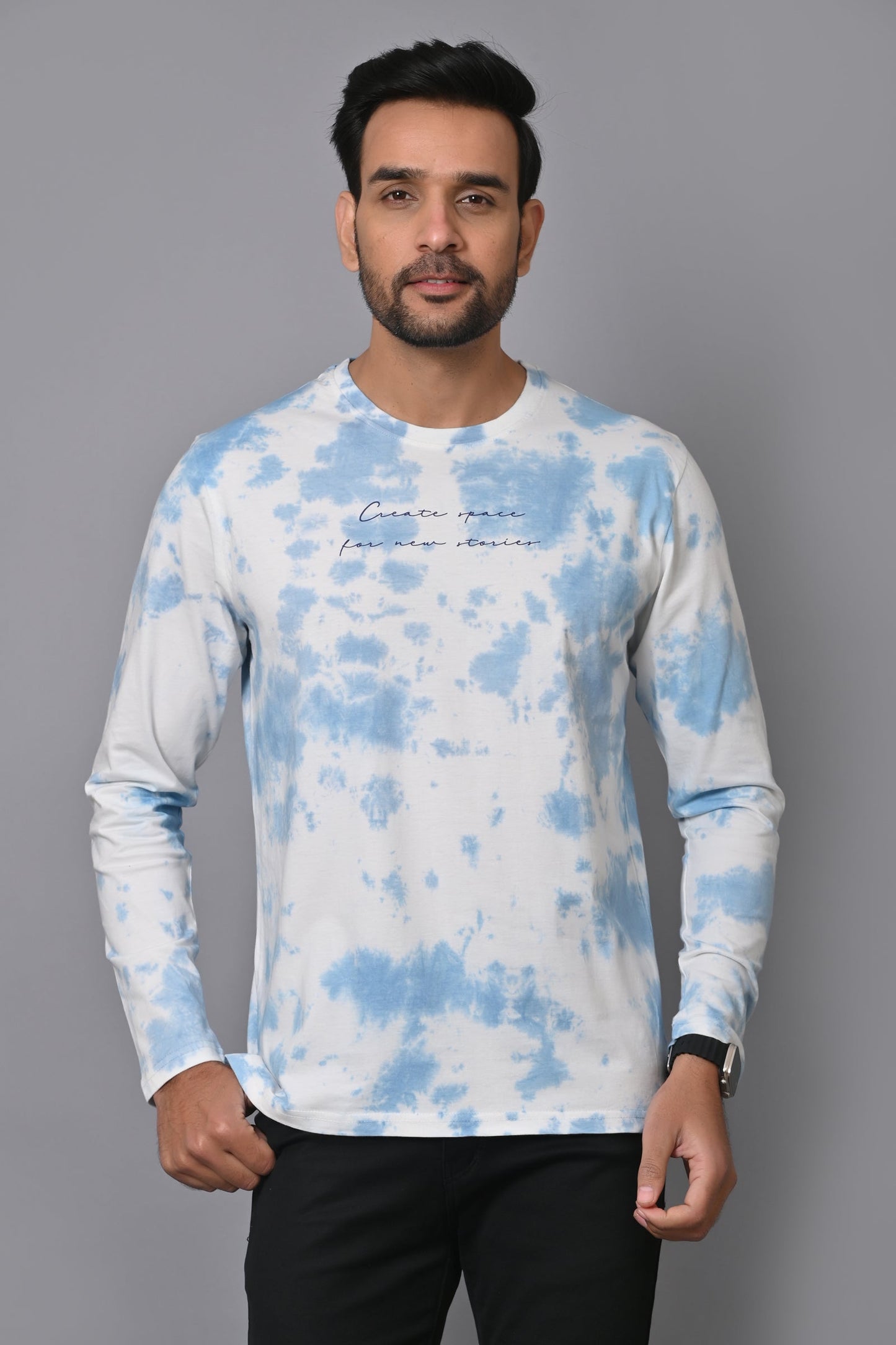 Arbour Men Round Neck Printed Full Sleeves T-Shirt