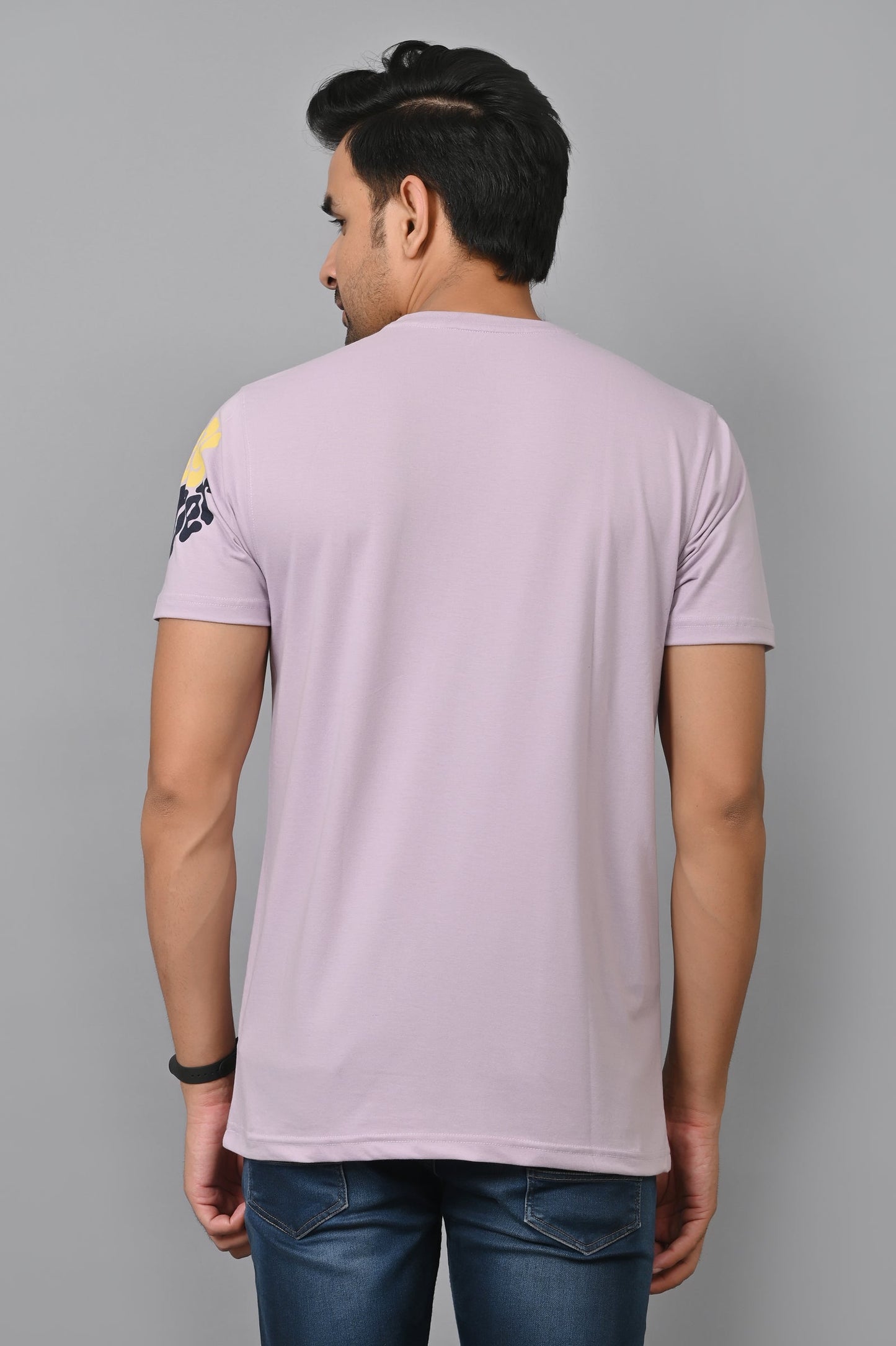 Arbour Men Printed Round Neck Cotton Blend T-Shirt