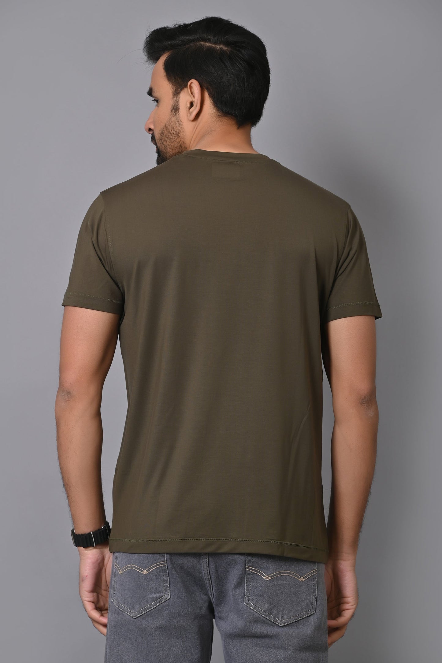 Arbour Men Round Neck Printed Half Sleeves T-Shirt