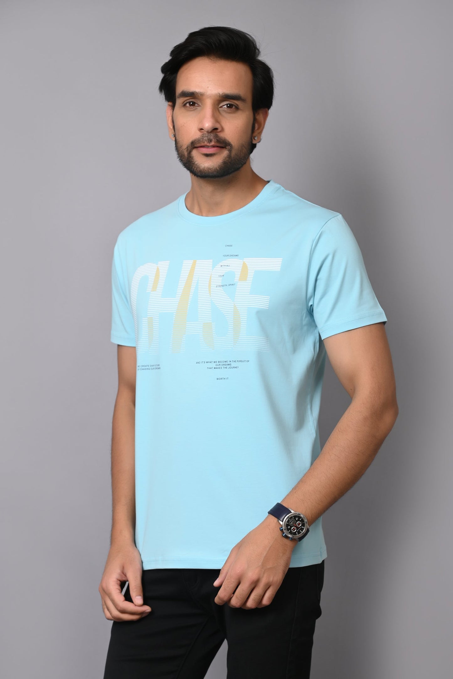 Arbour Men Round Neck Printed Slim Fit T-Shirt
