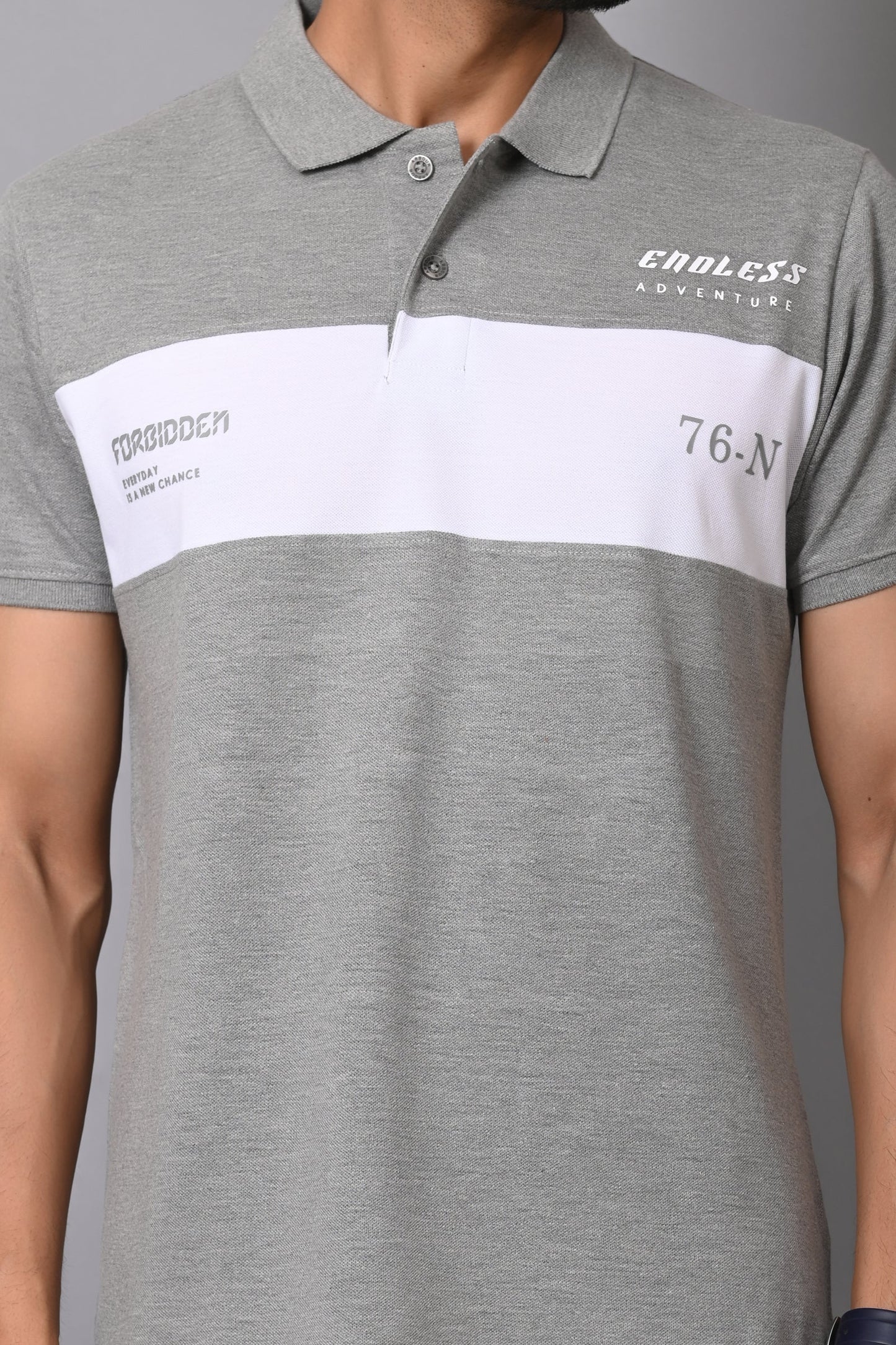 Arbour Men Polo Neck Cotton Blend Half Sleeve T-Shirt