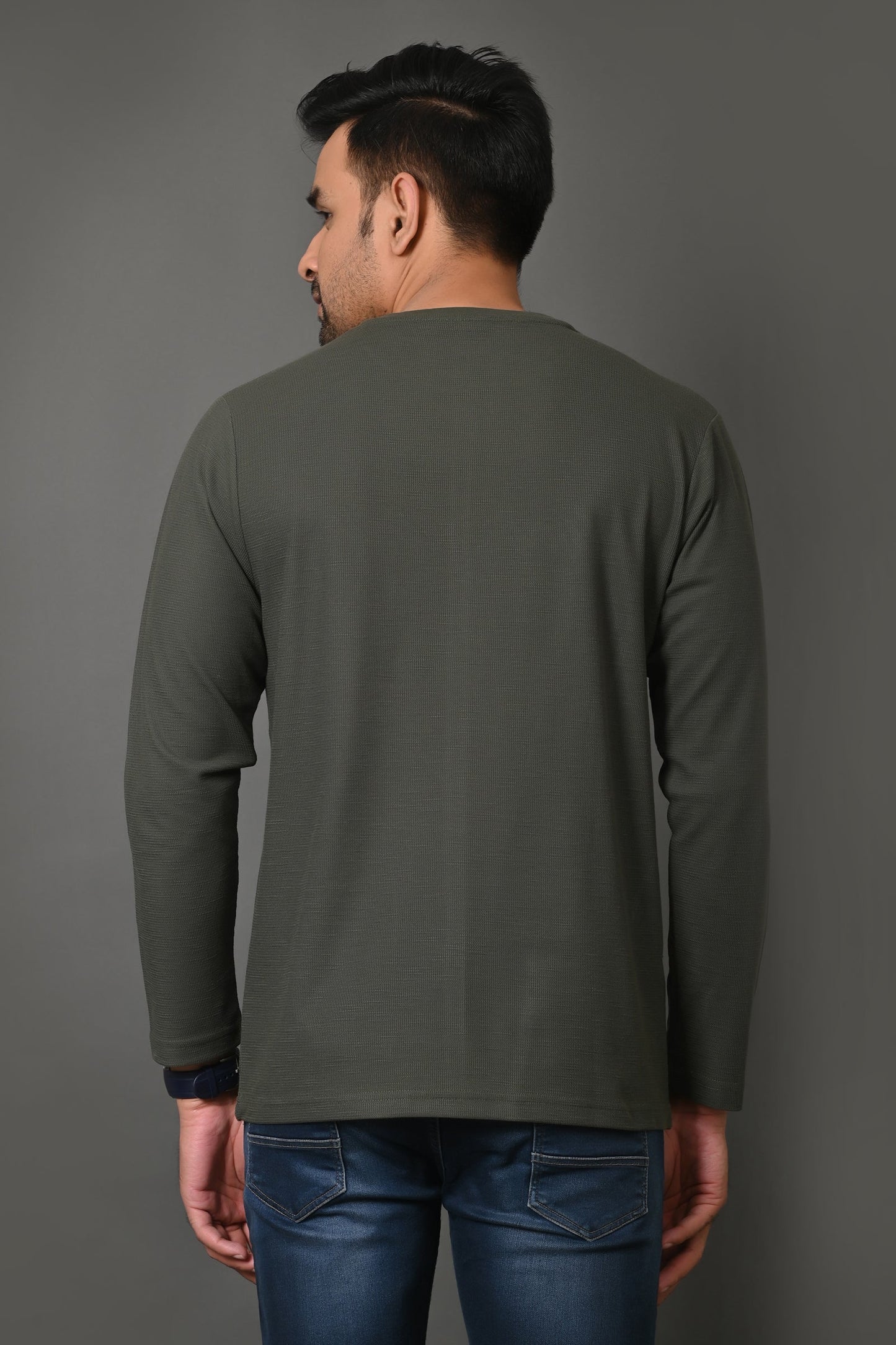 Arbour Men Round Neck Printed Full Sleeves T-Shirt