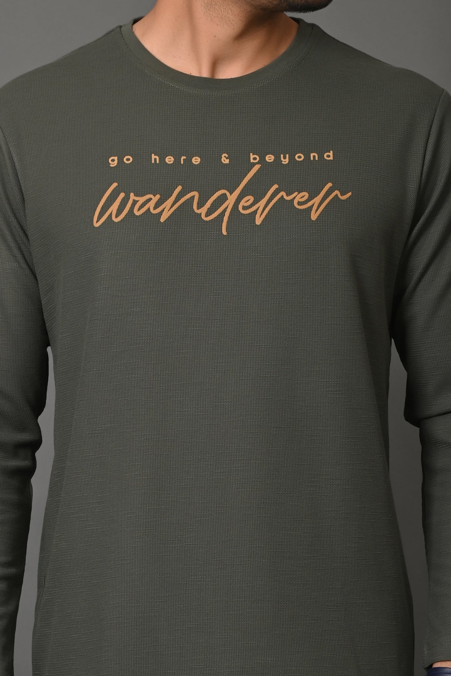 Arbour Men Round Neck Printed Full Sleeves T-Shirt