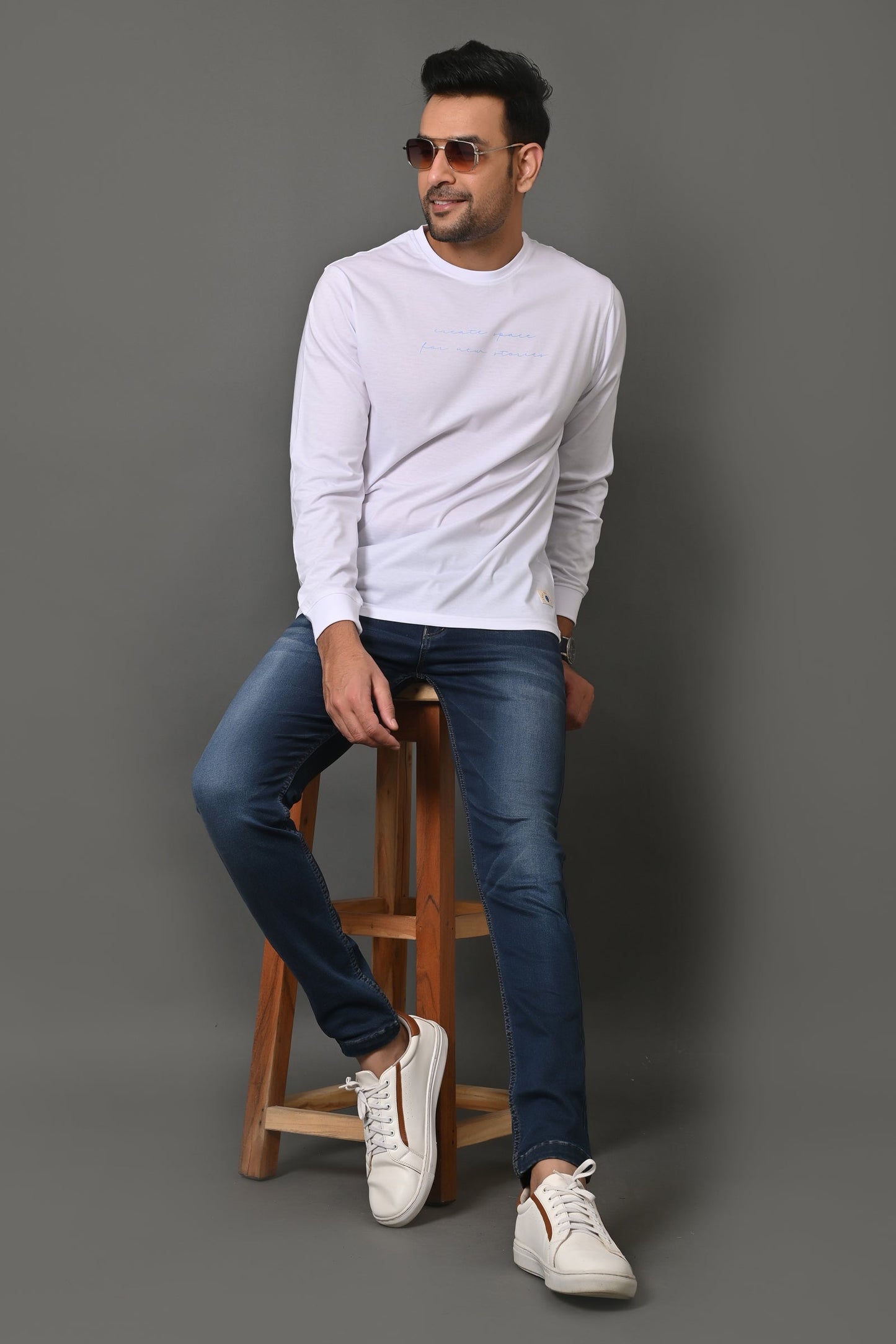 Arbour Men Printed Round Neck Cotton Blend T-Shirt