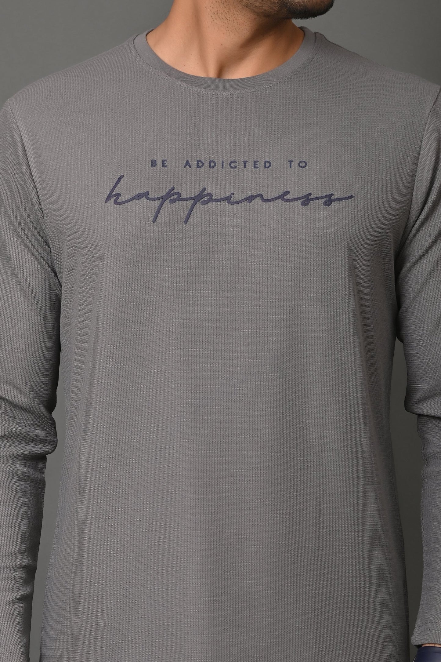 Arbour Men Round Neck Printed Full Sleeves T-Shirt