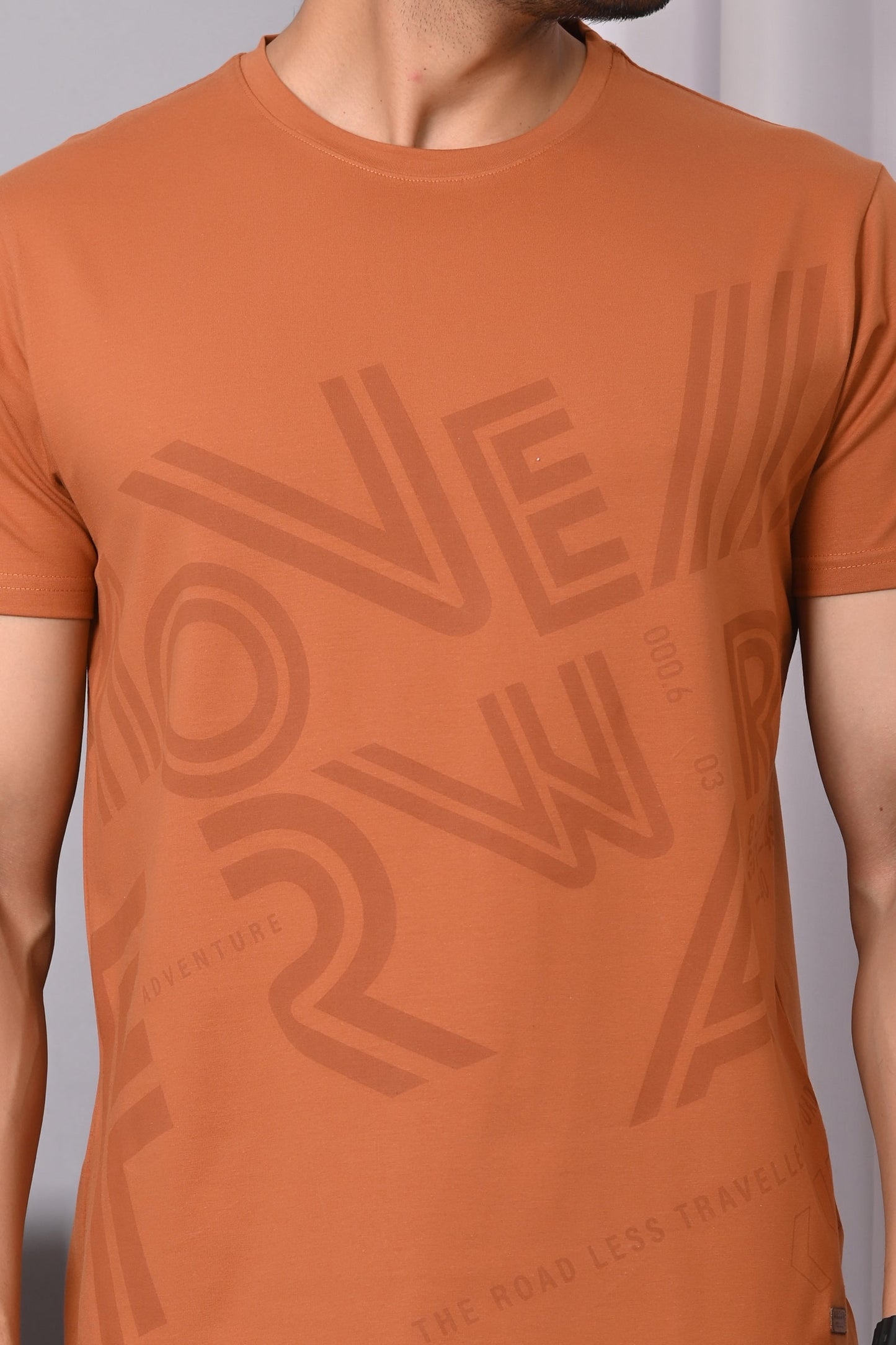 Arbour Men Round Neck Cotton Blend T-Shirt