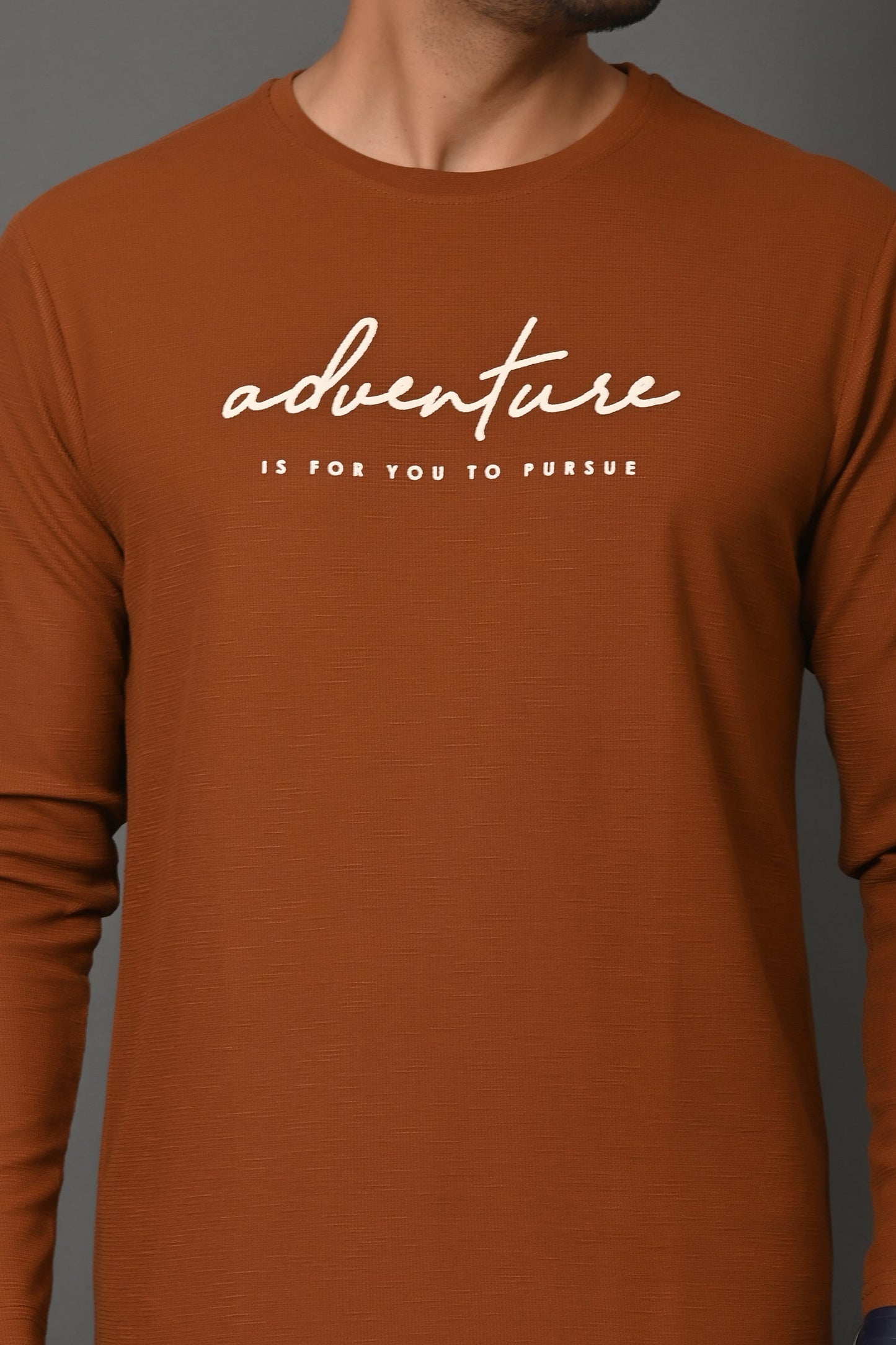 Arbour Men Round Neck Printed Full Sleeves T-Shirt