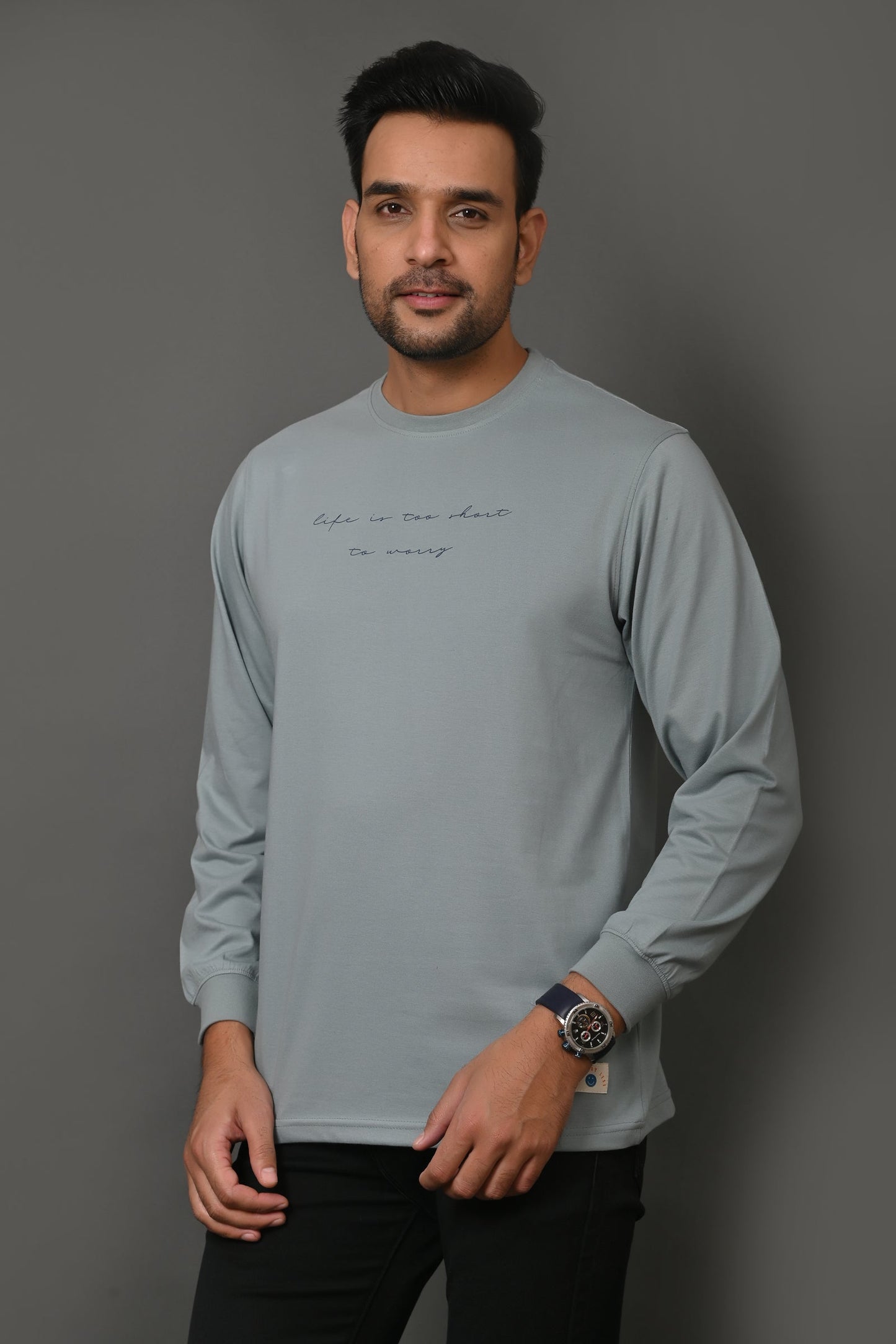Arbour Men Printed Round Neck Cotton Blend T-Shirt