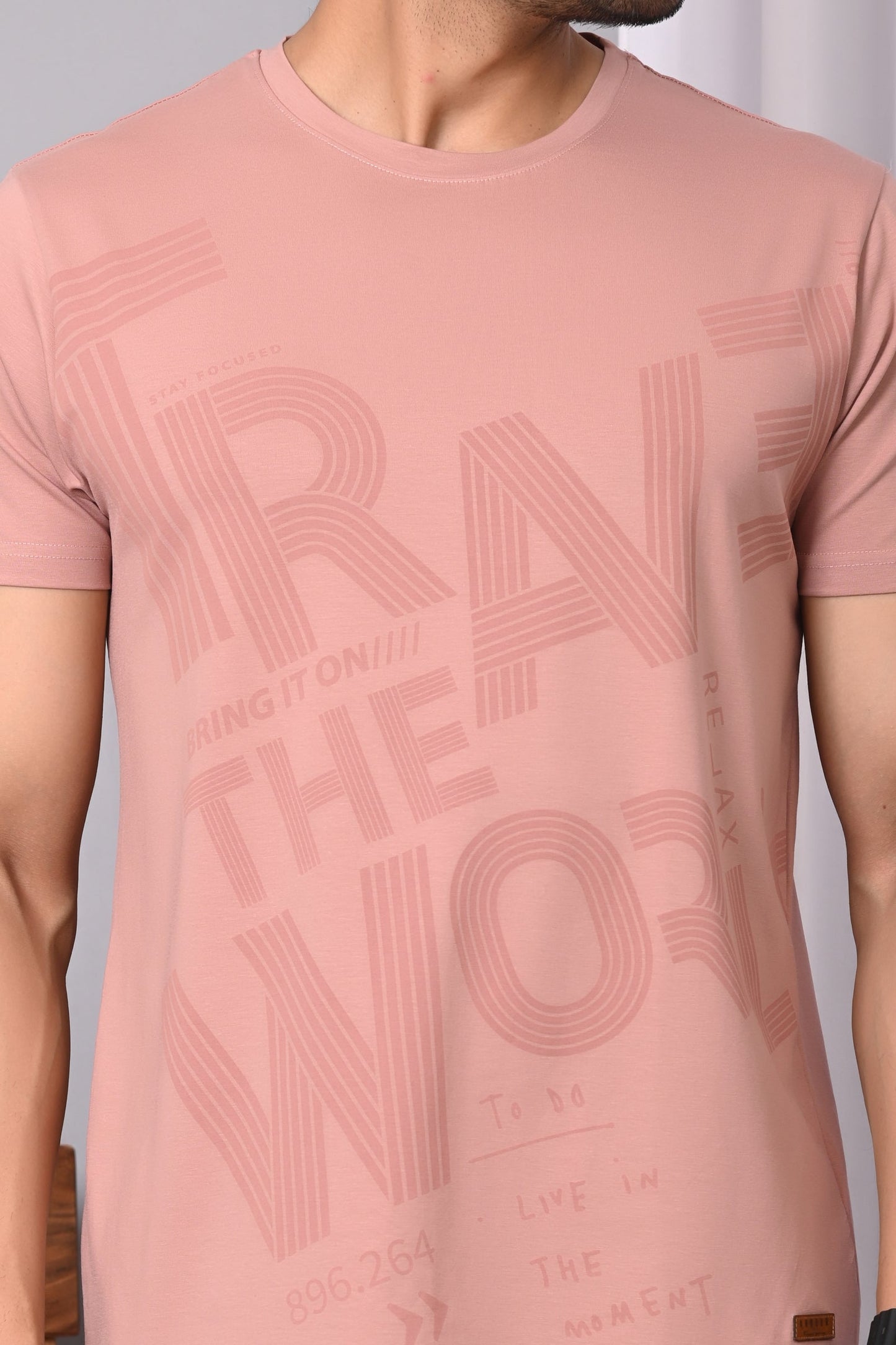 Arbour Men Round Neck Cotton Blend T-Shirt