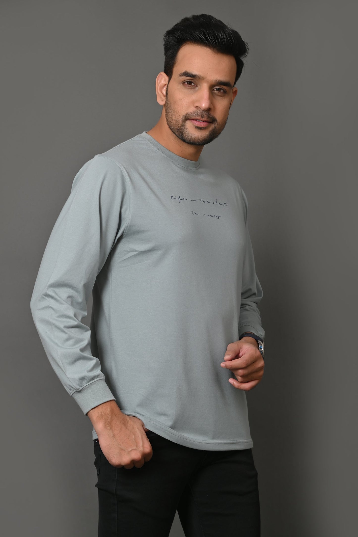 Arbour Men Printed Round Neck Cotton Blend T-Shirt