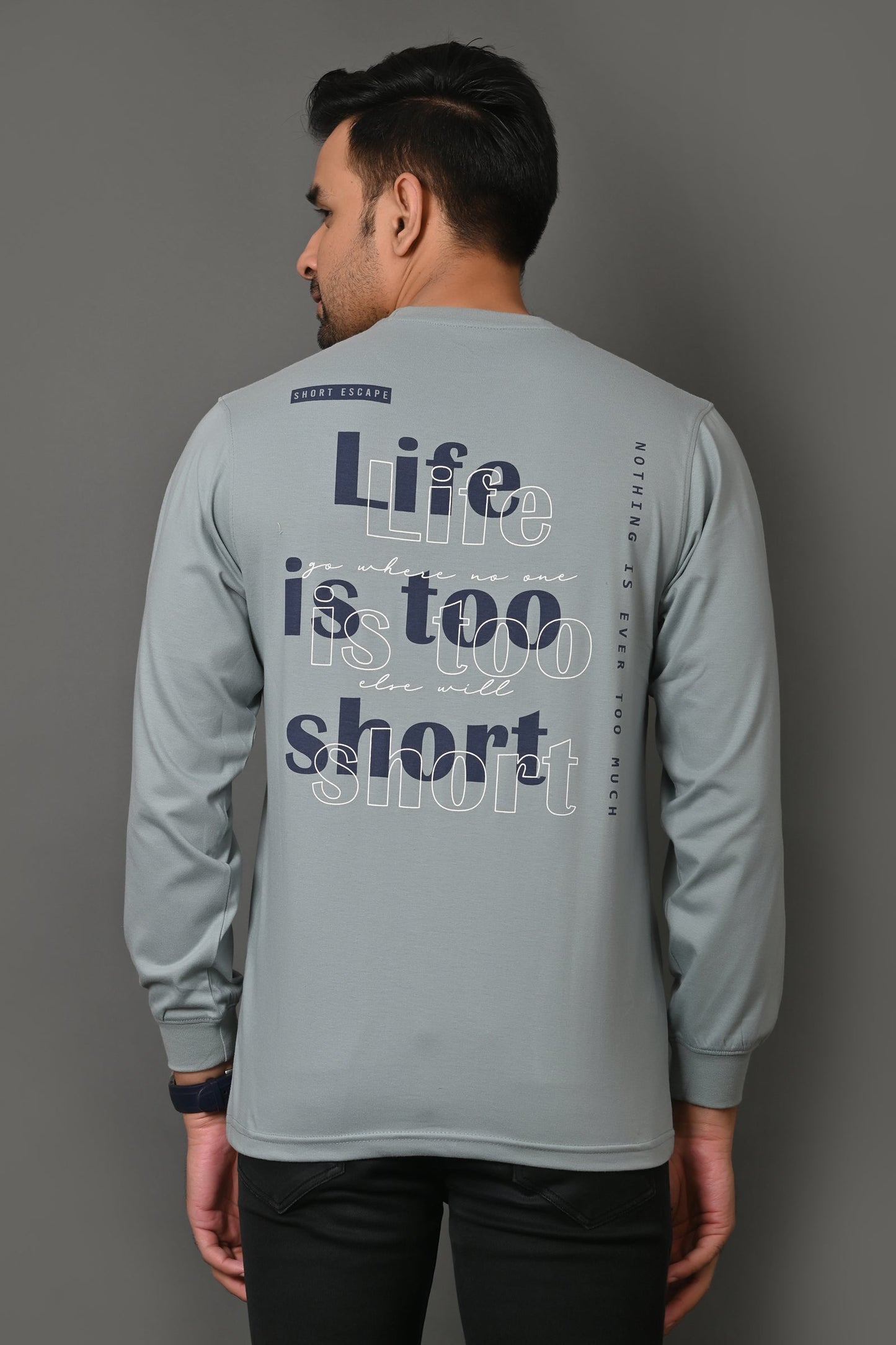 Arbour Men Printed Round Neck Cotton Blend T-Shirt