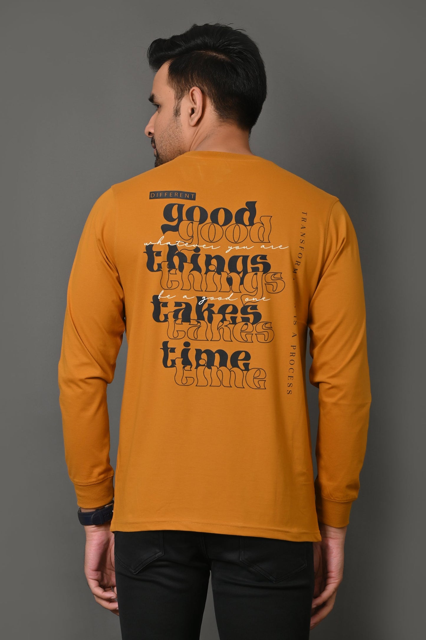 Arbour Men Printed Round Neck Cotton Blend T-Shirt