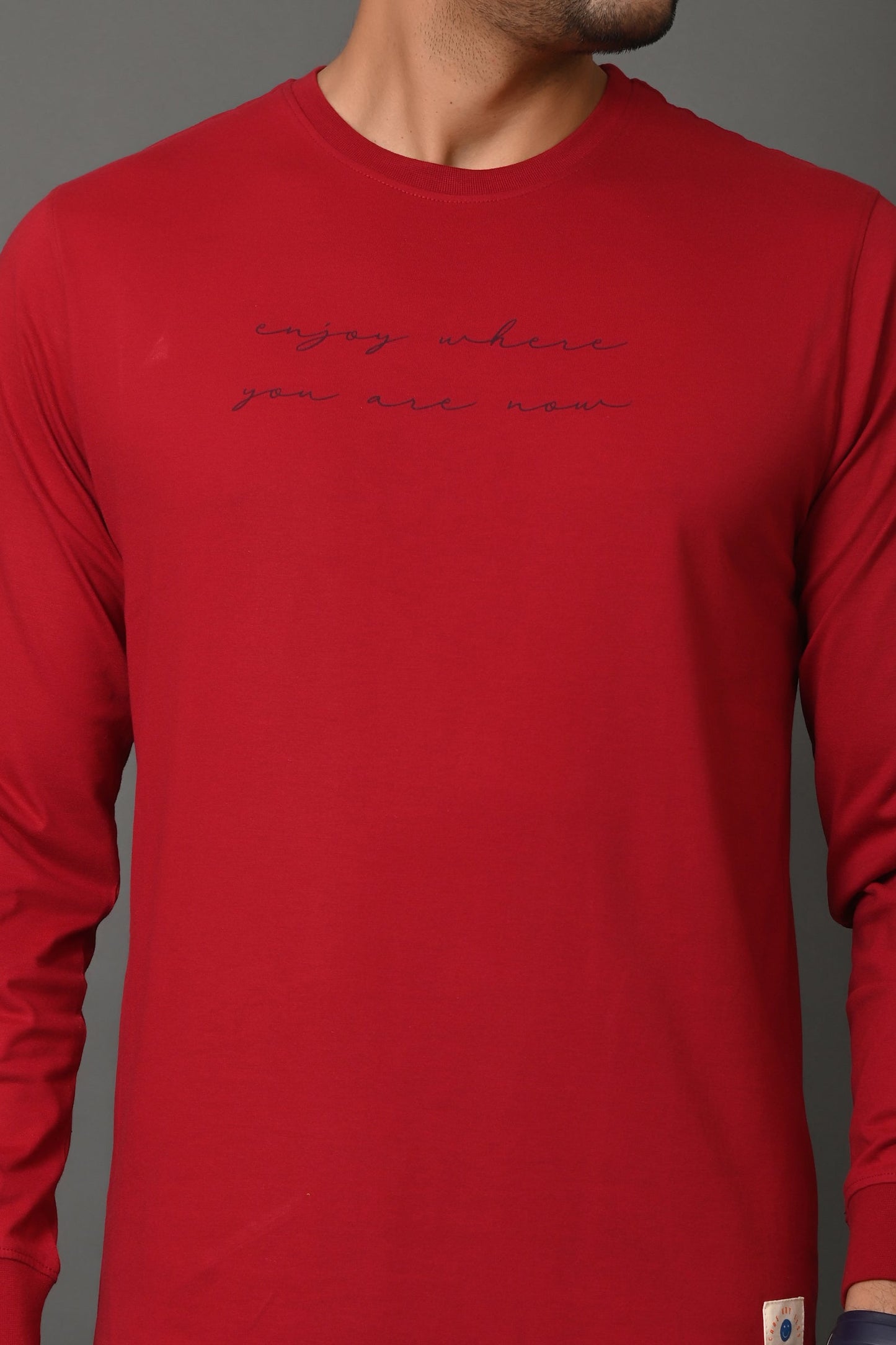Arbour Men Printed Round Neck Cotton Blend T-Shirt