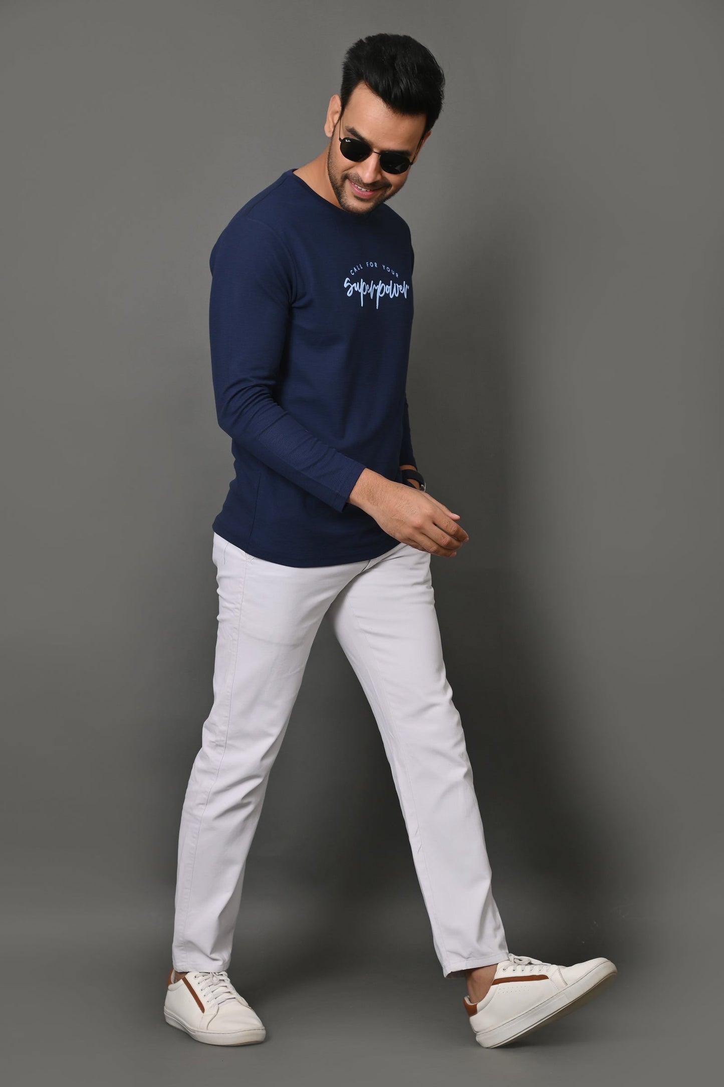 Arbour Men Round Neck Printed Full Sleeves T-Shirt
