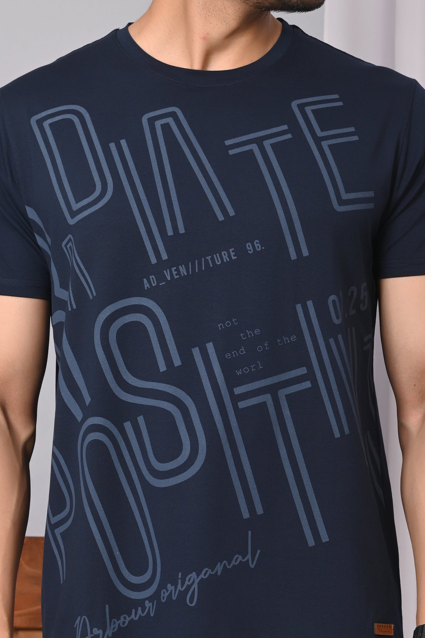 Arbour Men Round Neck Cotton Blend T-Shirt