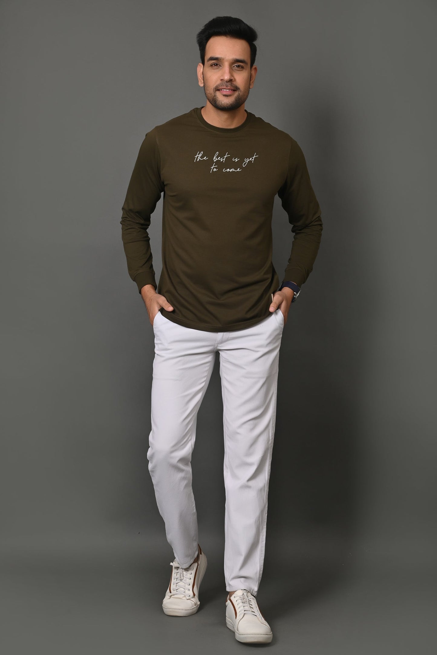 Arbour Men Printed Round Neck Cotton Blend T-Shirt