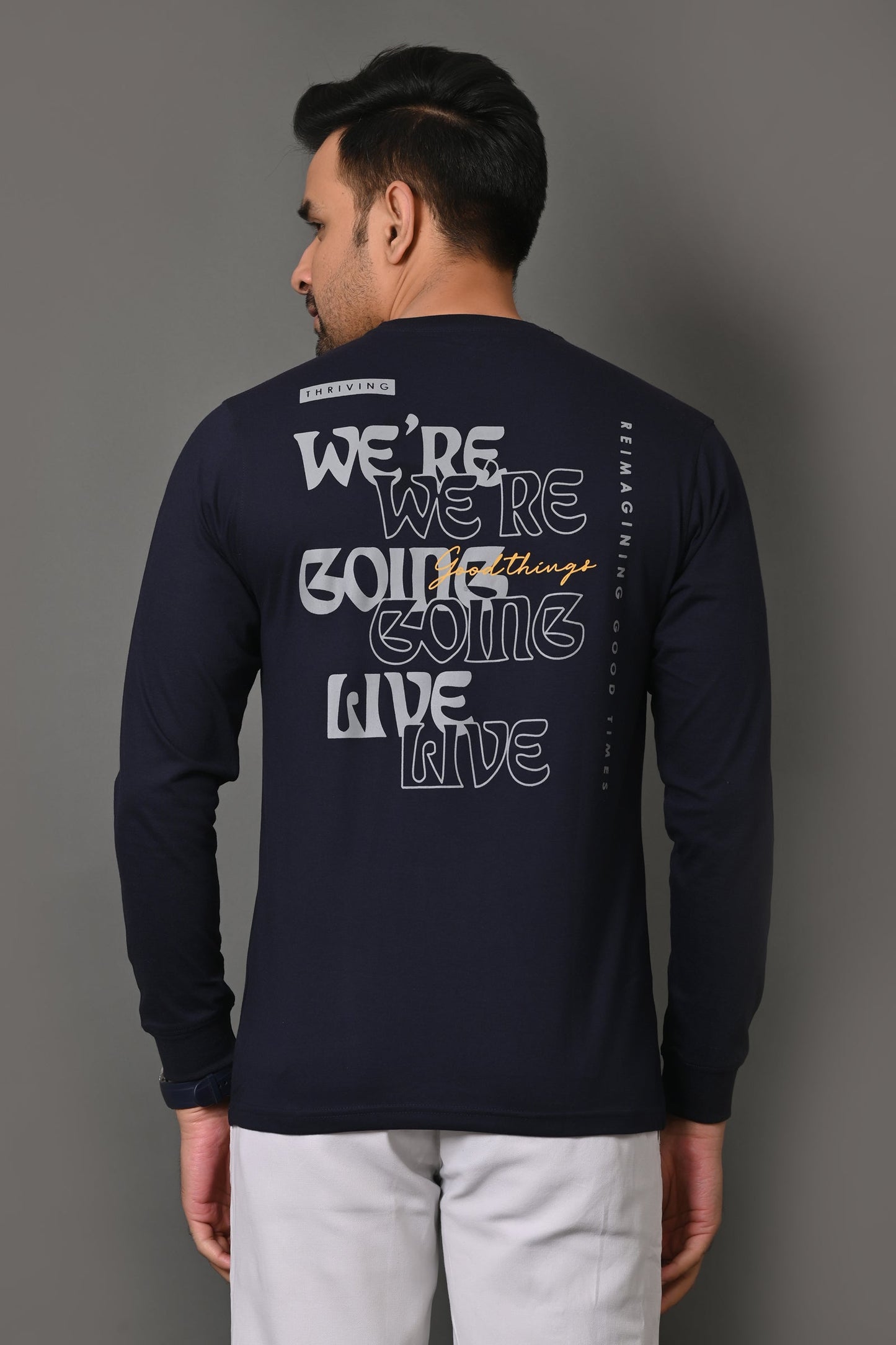 Arbour Men Printed Round Neck Cotton Blend T-Shirt