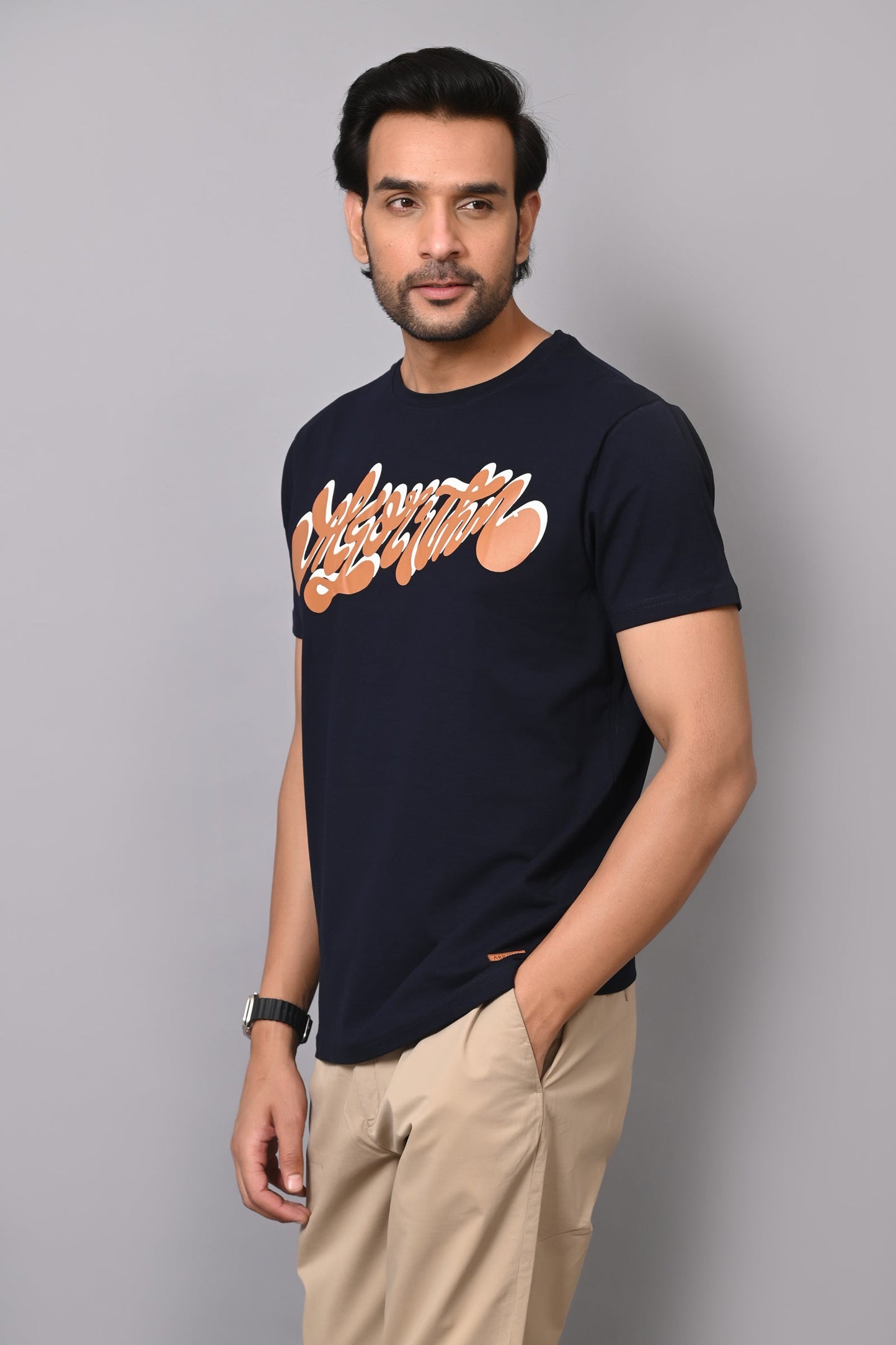 Arbour Men Round Neck Printed Half Sleeves T-Shirt