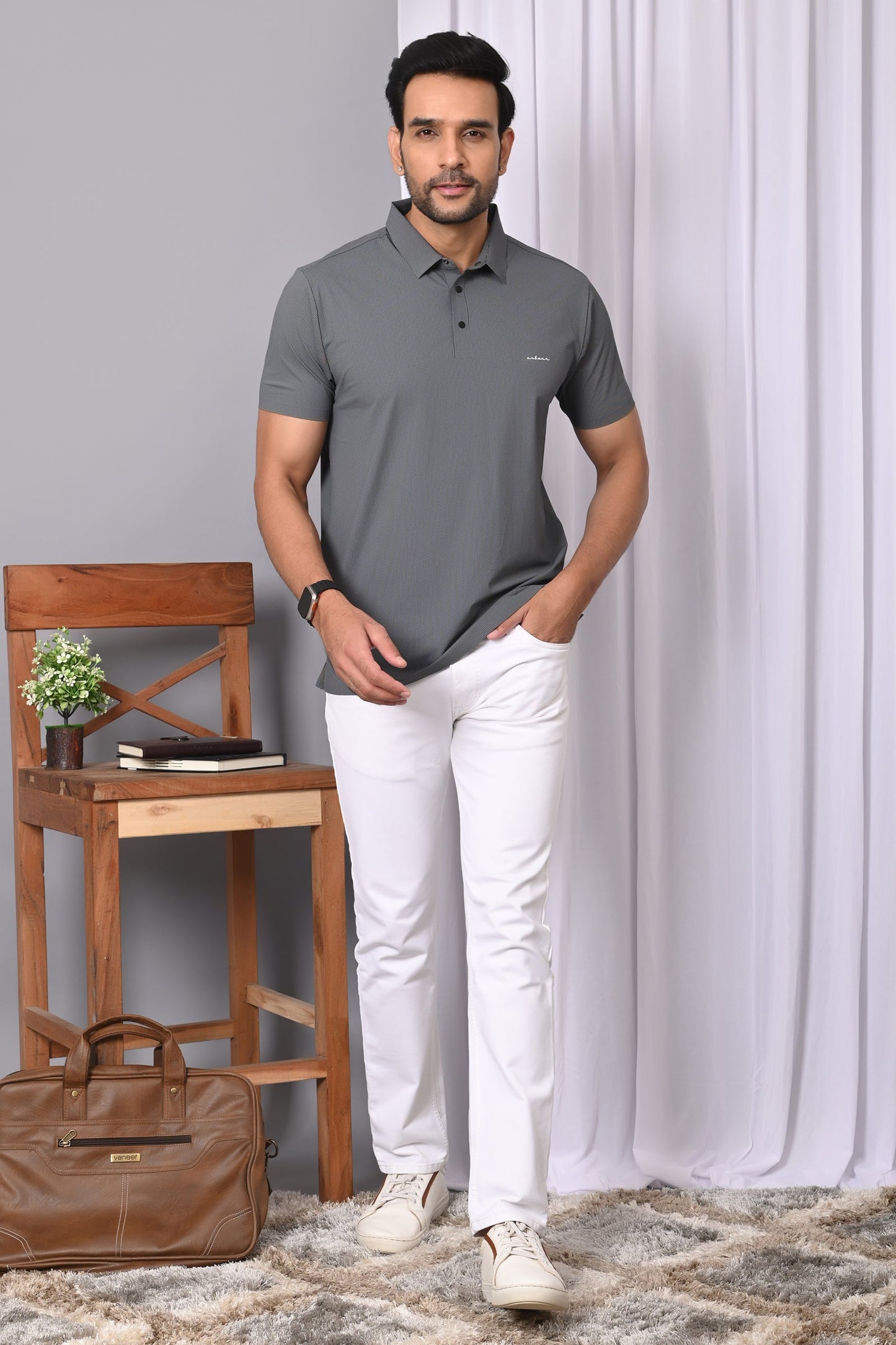 Arbour Men Polo Neck Half Casual Sleeves T-Shirt
