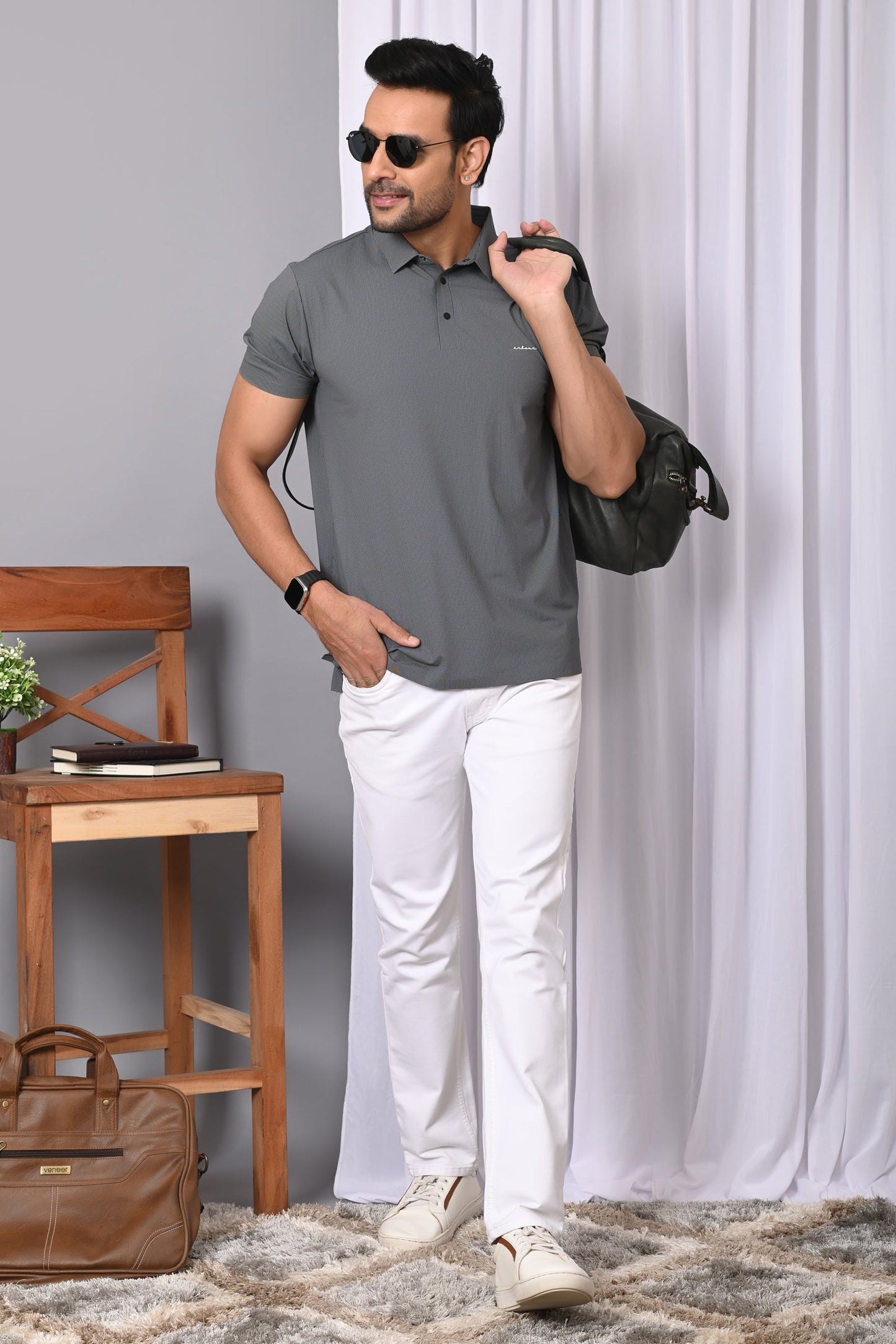 Arbour Men Polo Neck Half Casual Sleeves T-Shirt