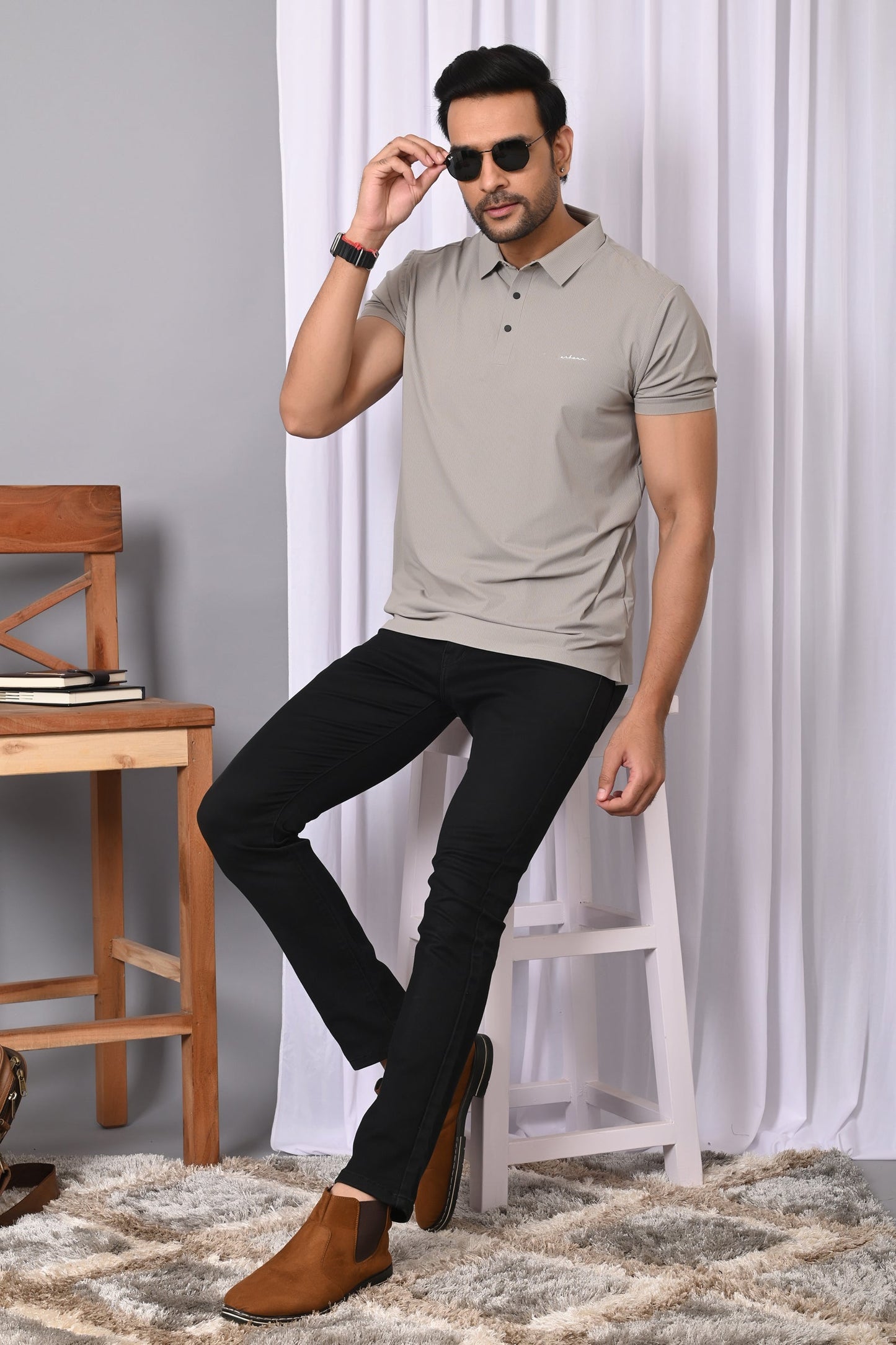 Arbour Men Polo Neck Half Casual Sleeves T-Shirt
