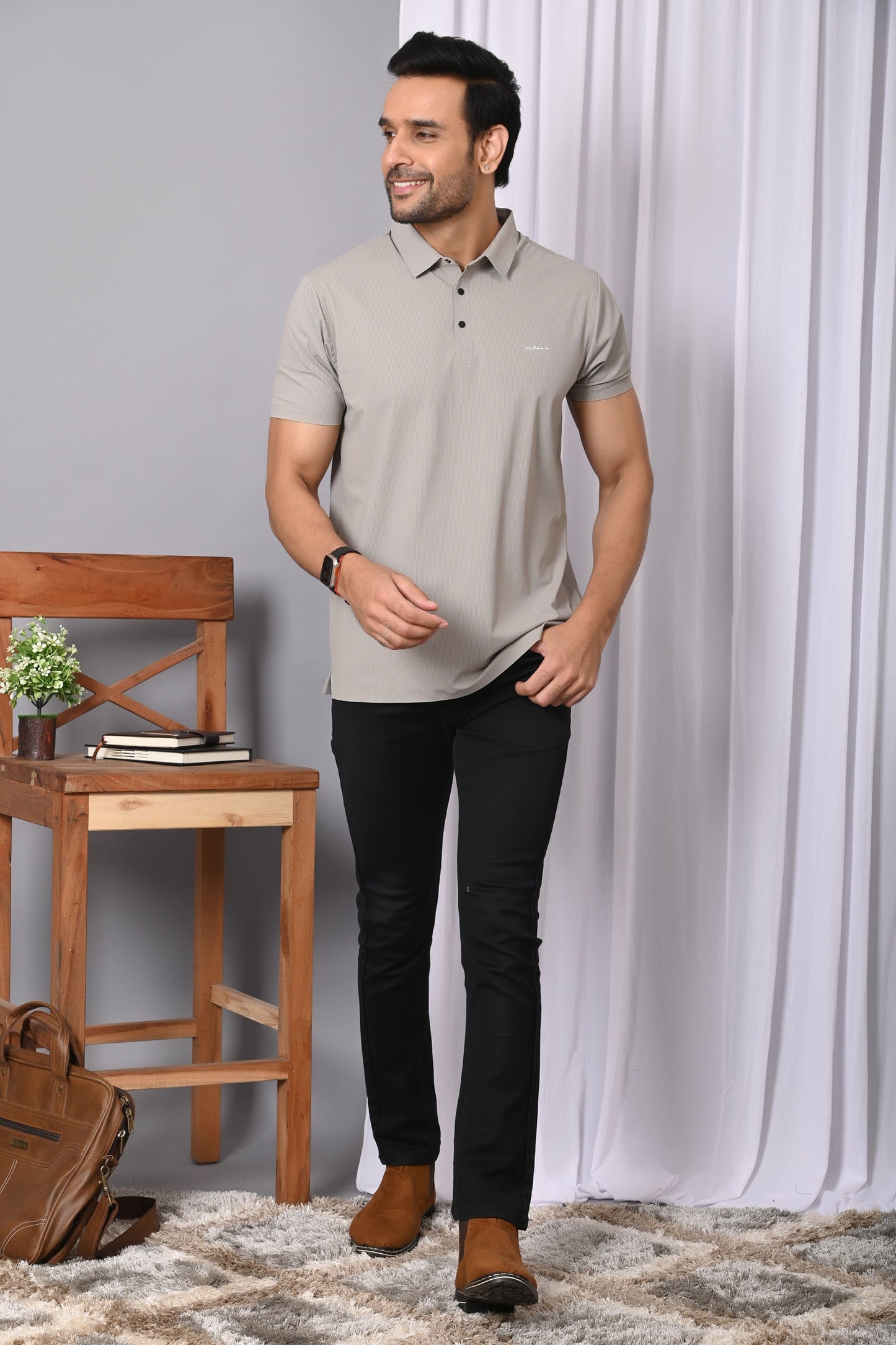 Arbour Men Polo Neck Half Casual Sleeves T-Shirt