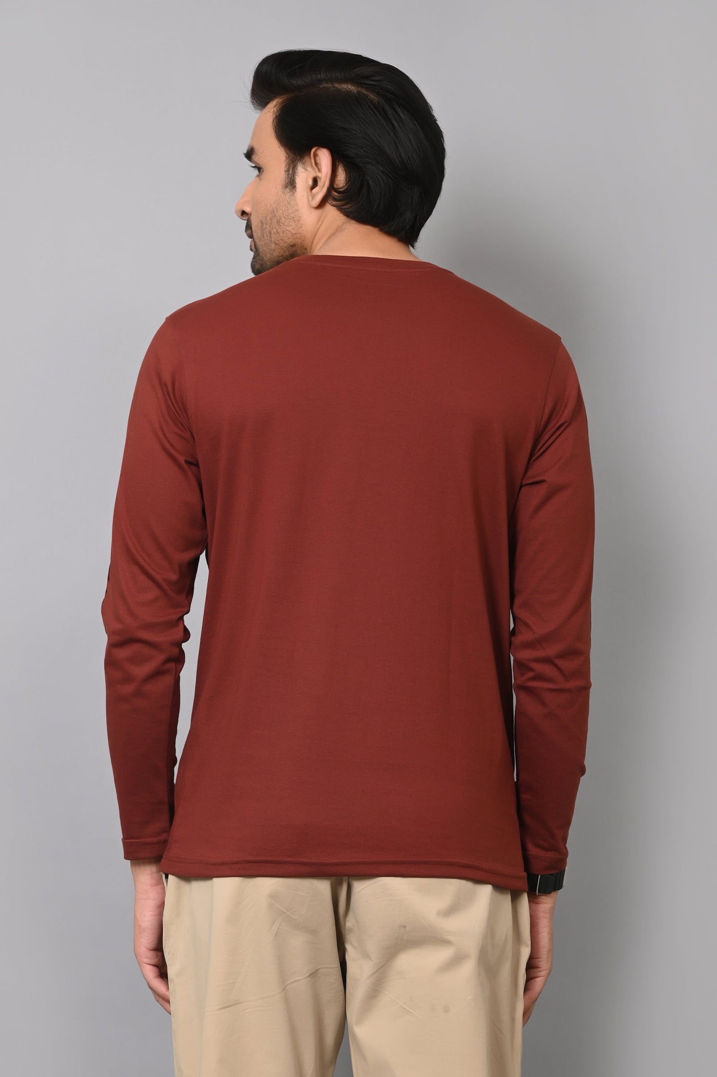 Arbour Men Striped Round Neck Cotton Blend T-Shirt