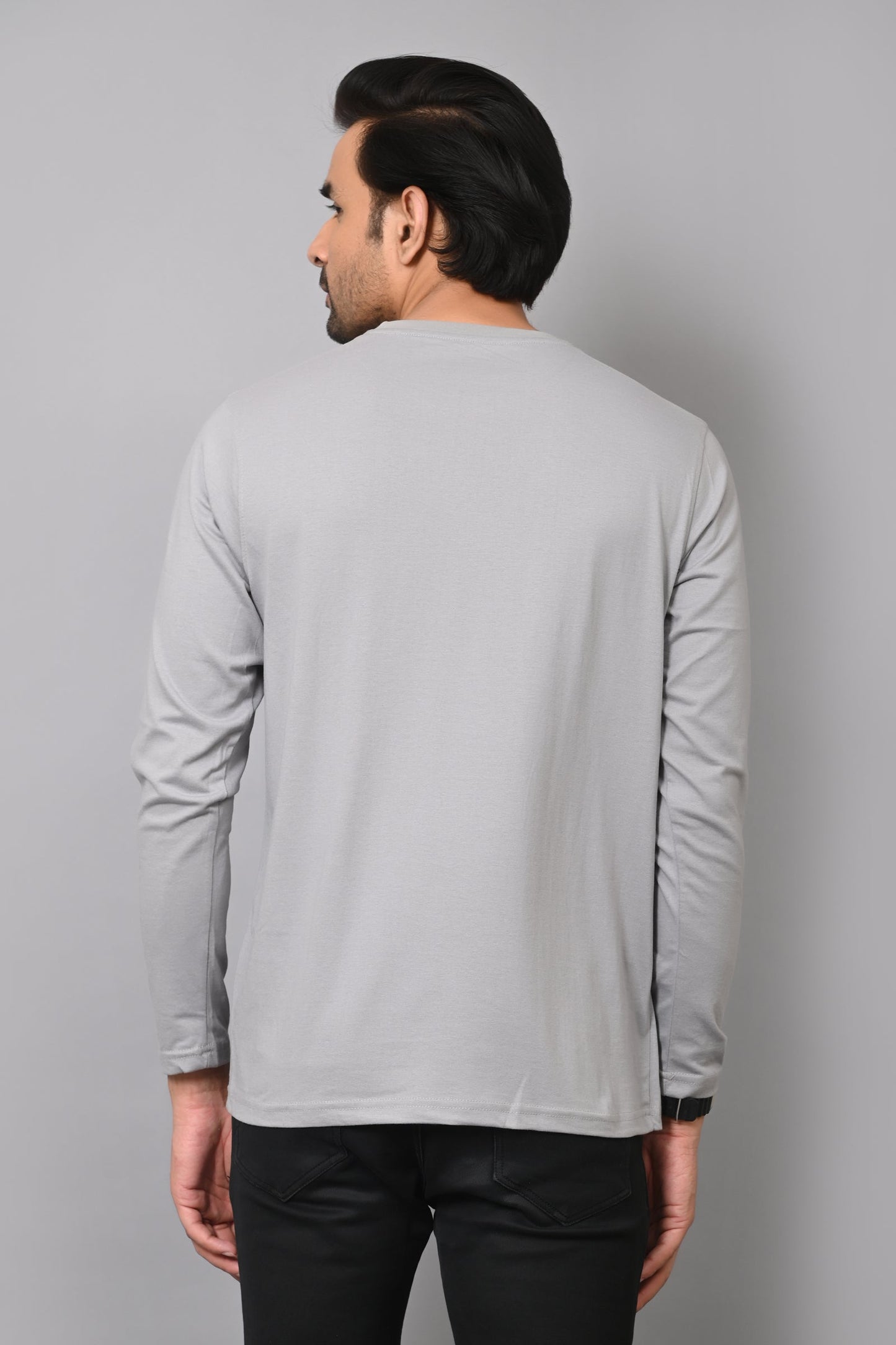 Arbour Men Striped Round Neck Cotton Blend T-Shirt