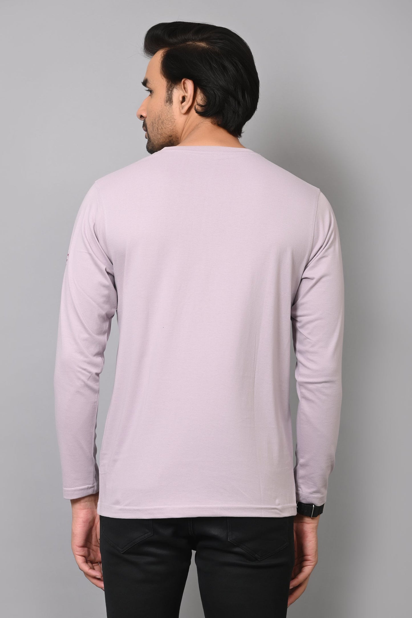 Arbour Men Striped Round Neck Cotton Blend T-Shirt