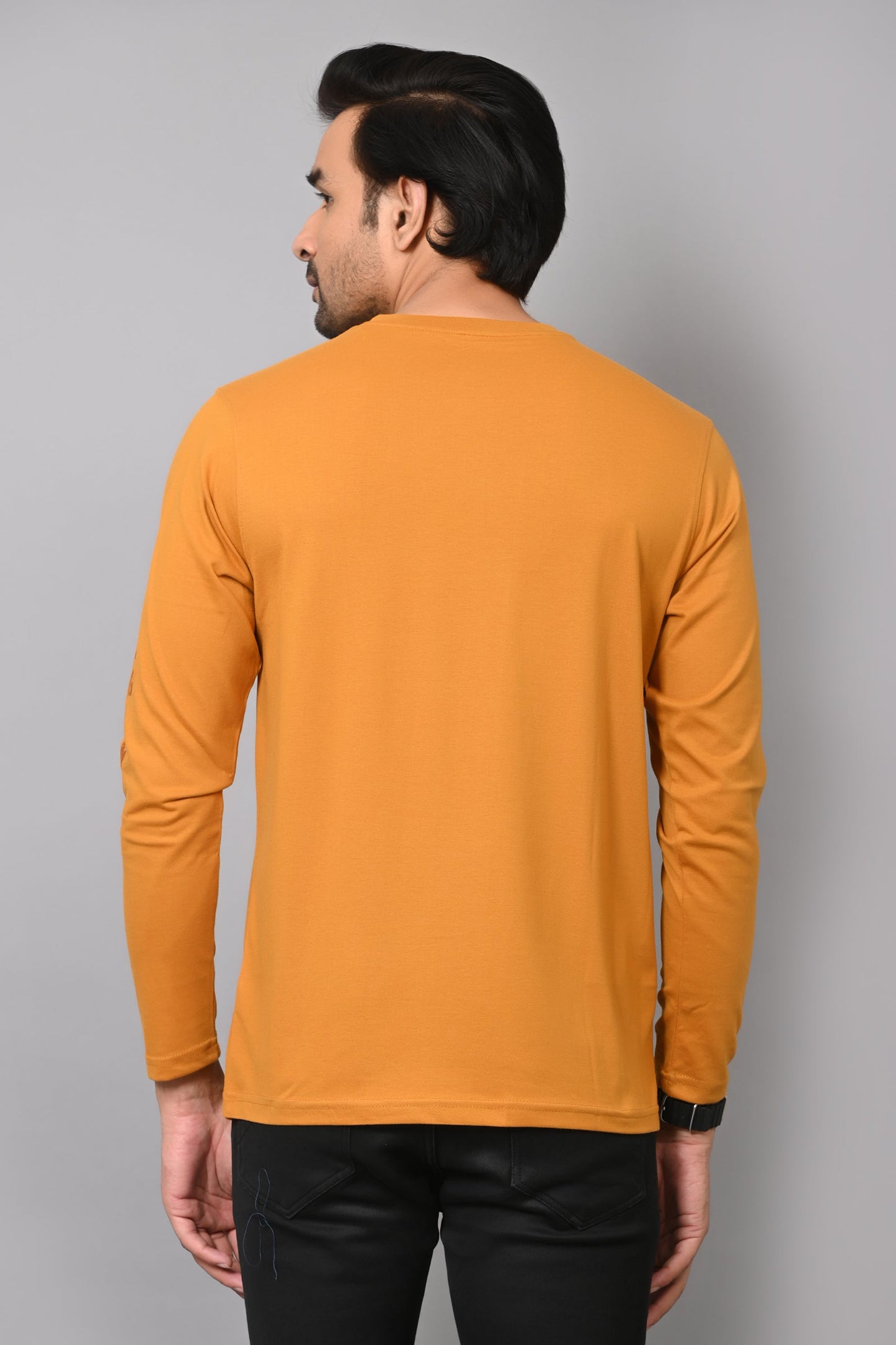 Arbour Men Striped Round Neck Cotton Blend T-Shirt