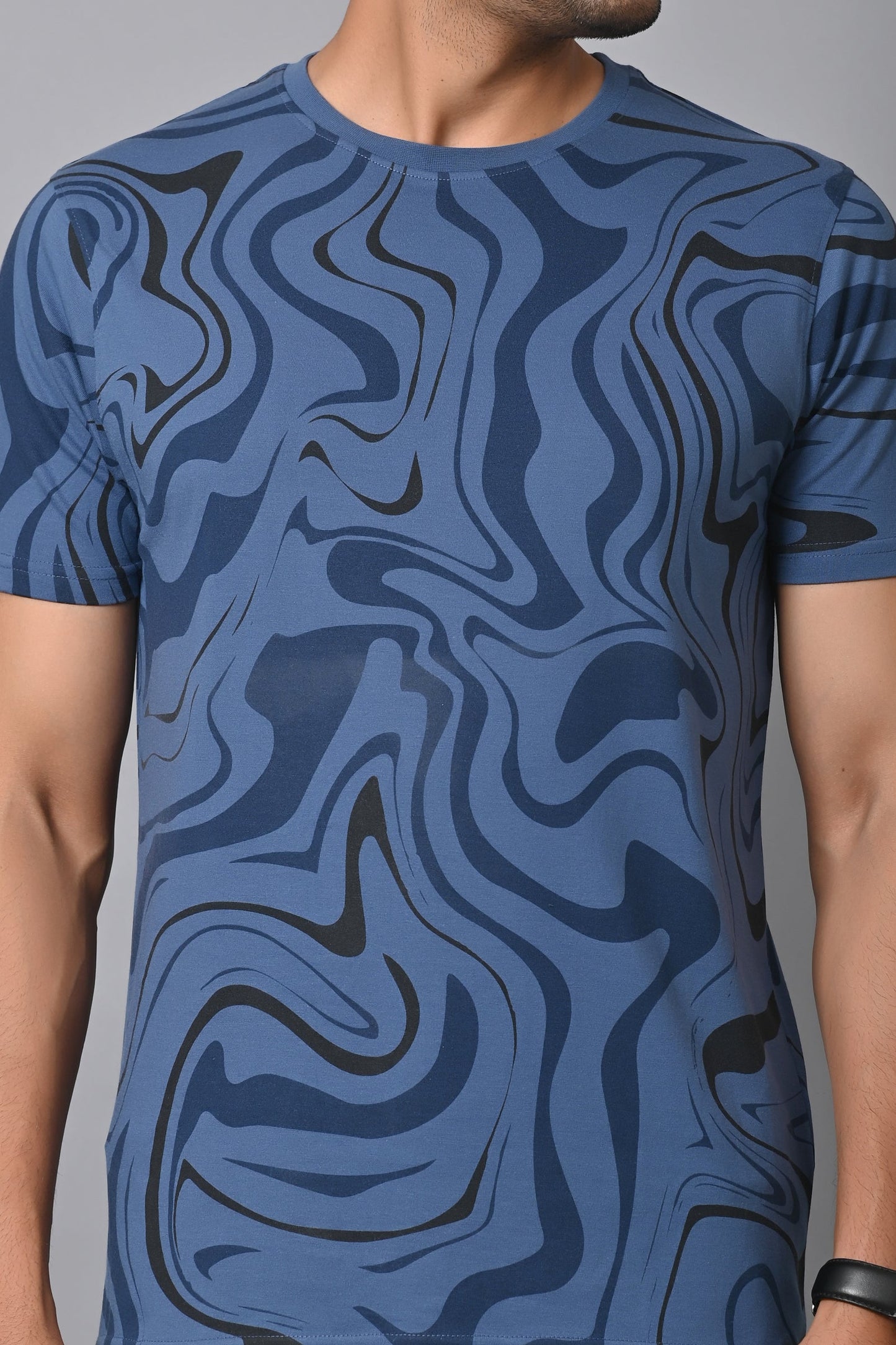 Arbour Men Printed Round Neck Cotton Blend Multicolor T-Shirt