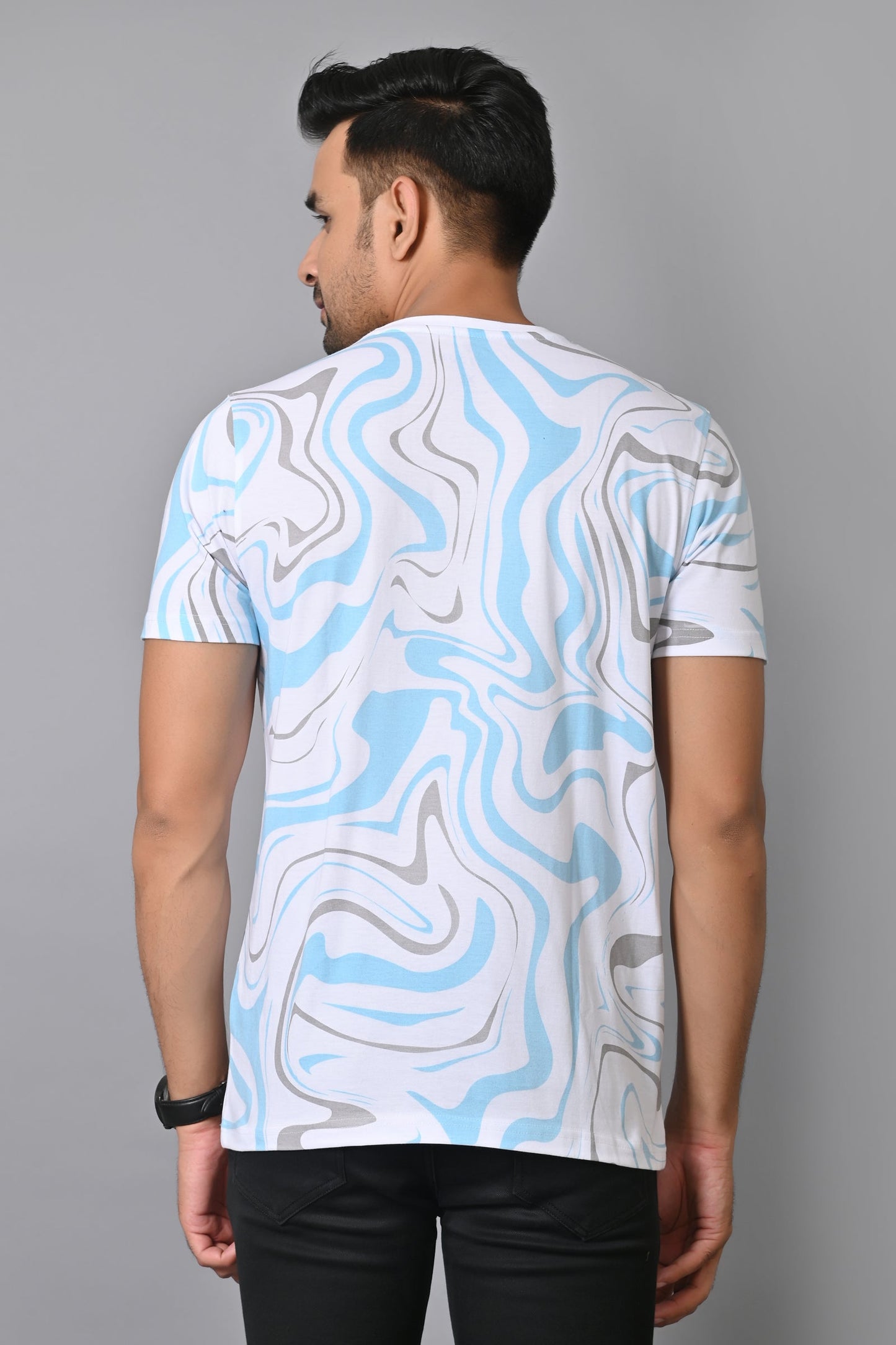 Arbour Men Printed Round Neck Cotton Blend Multicolor T-Shirt