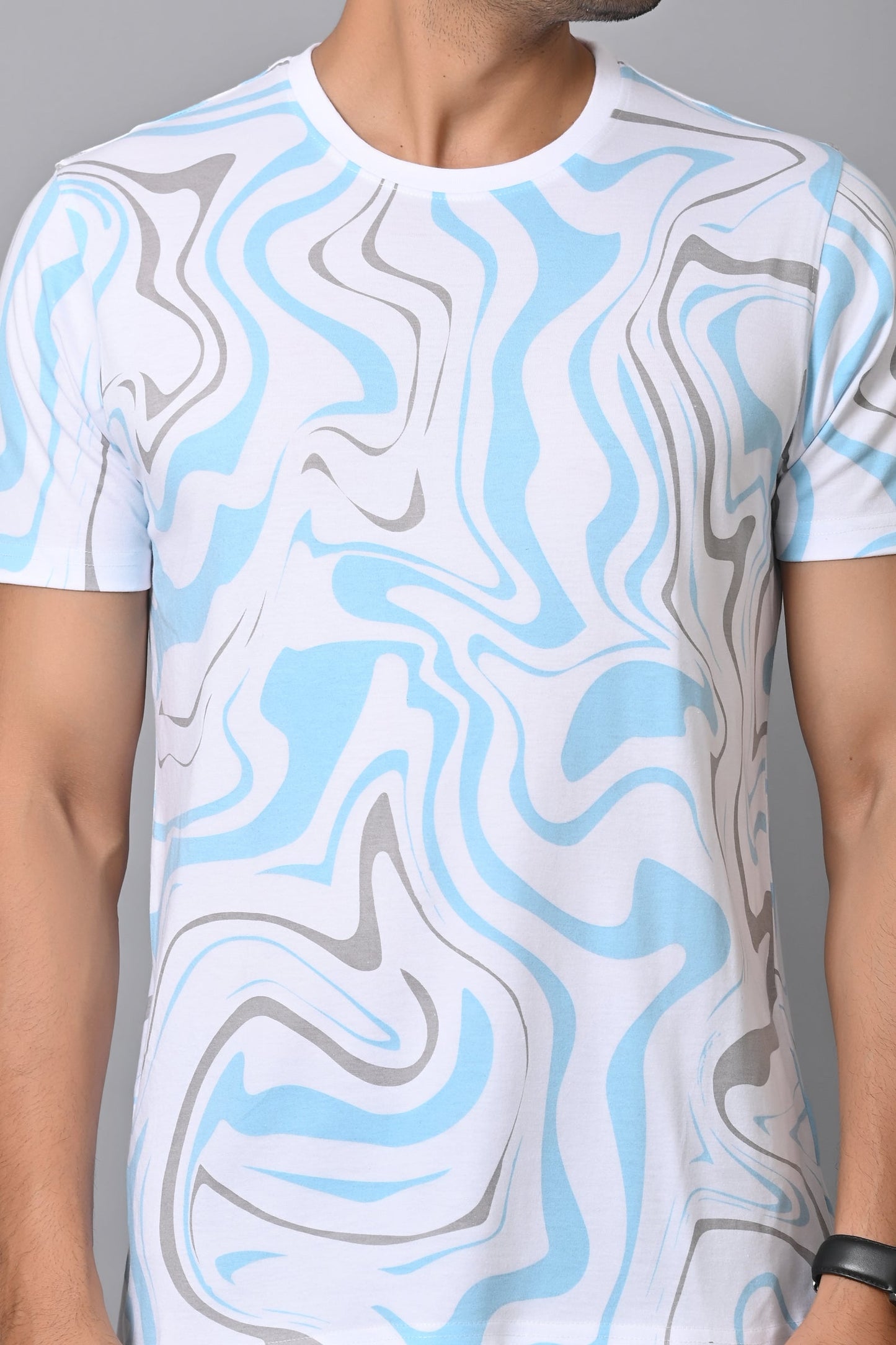 Arbour Men Printed Round Neck Cotton Blend Multicolor T-Shirt