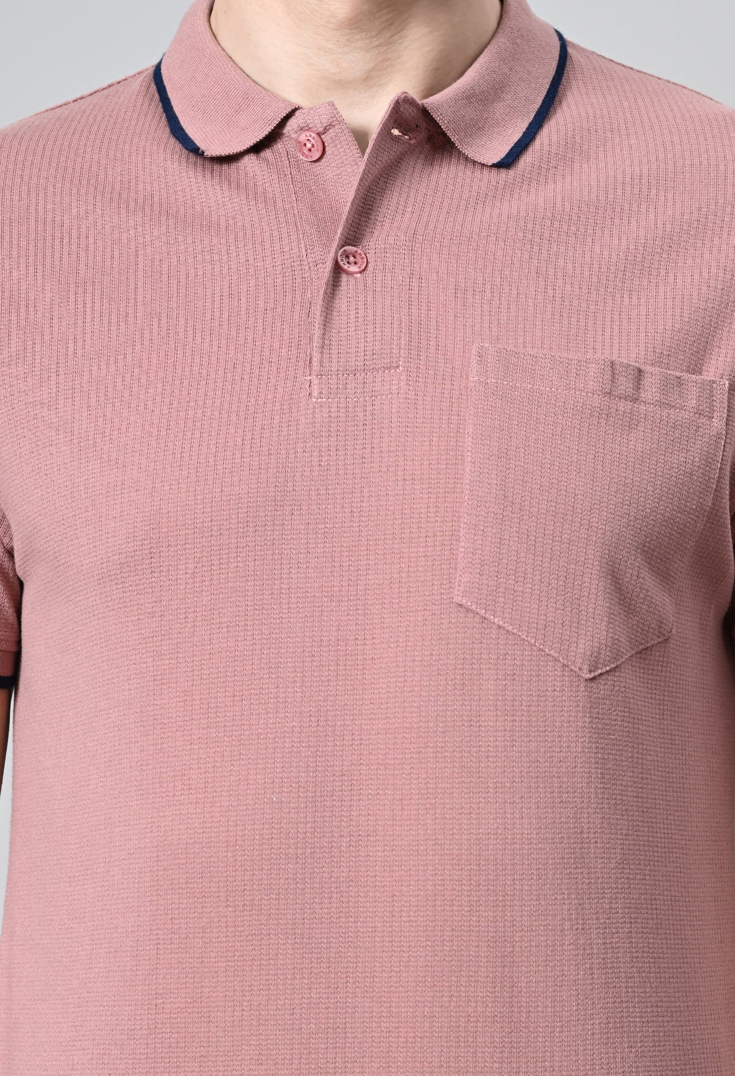 Arbour Men Polo Neck Half Sleeves Solid Pocket T-Shirt