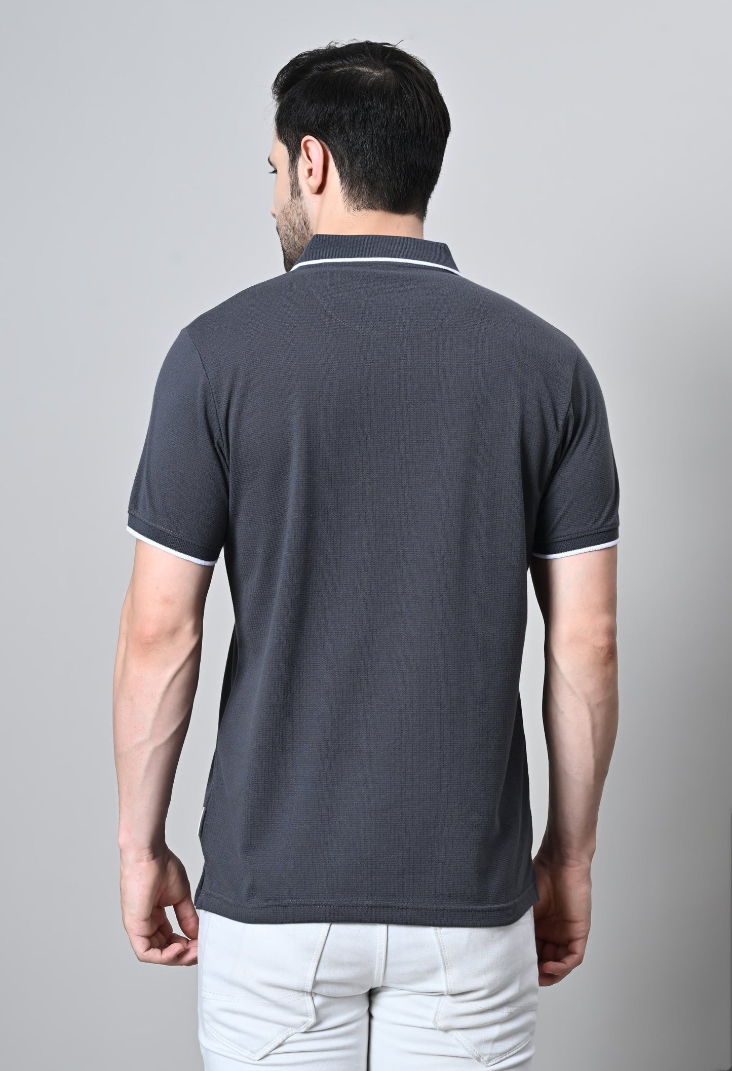 Arbour Men Polo Neck Half Sleeves Solid Pocket T-Shirt