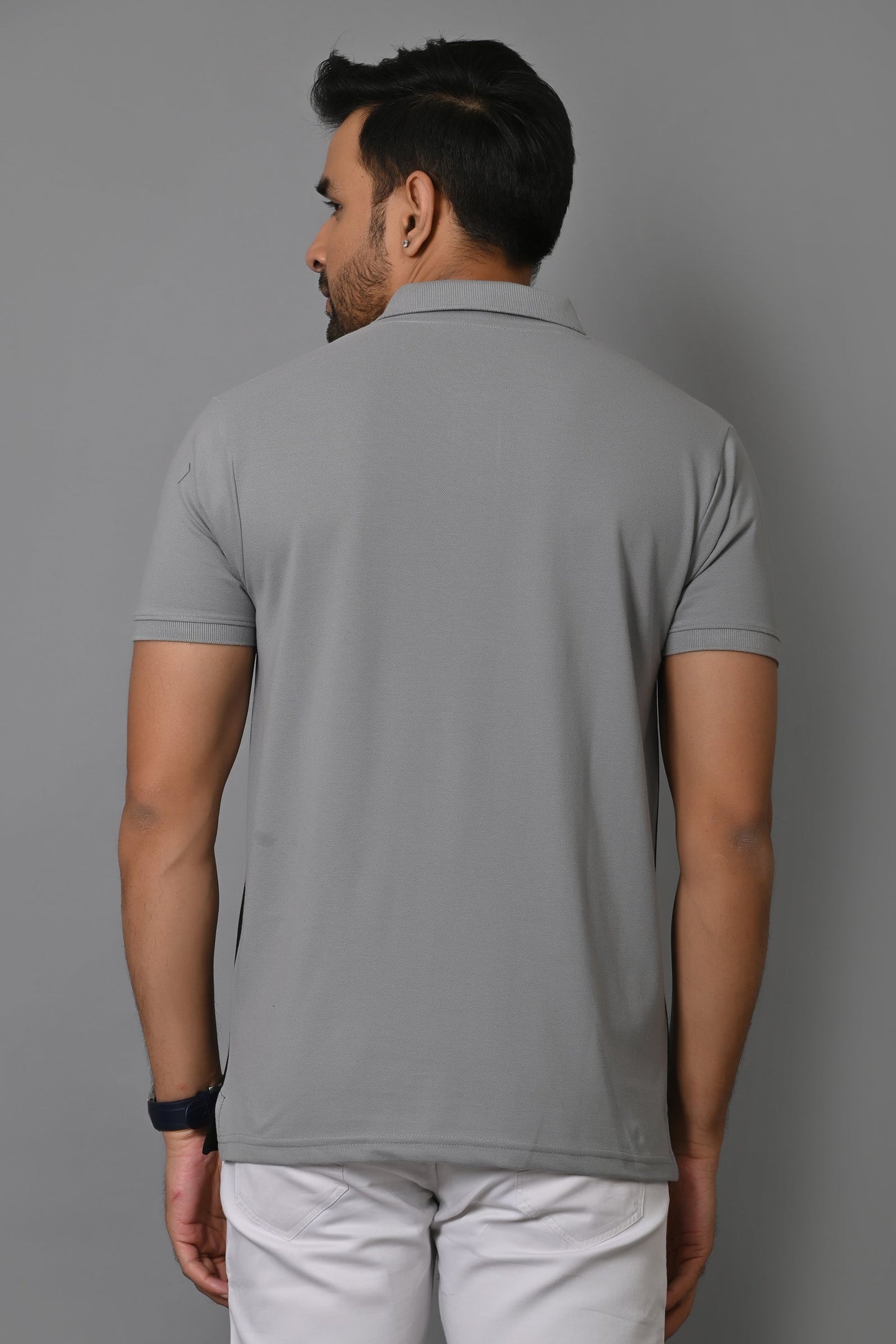 Arbour Men Colorblock Polo Neck Cotton Blend T-Shirt