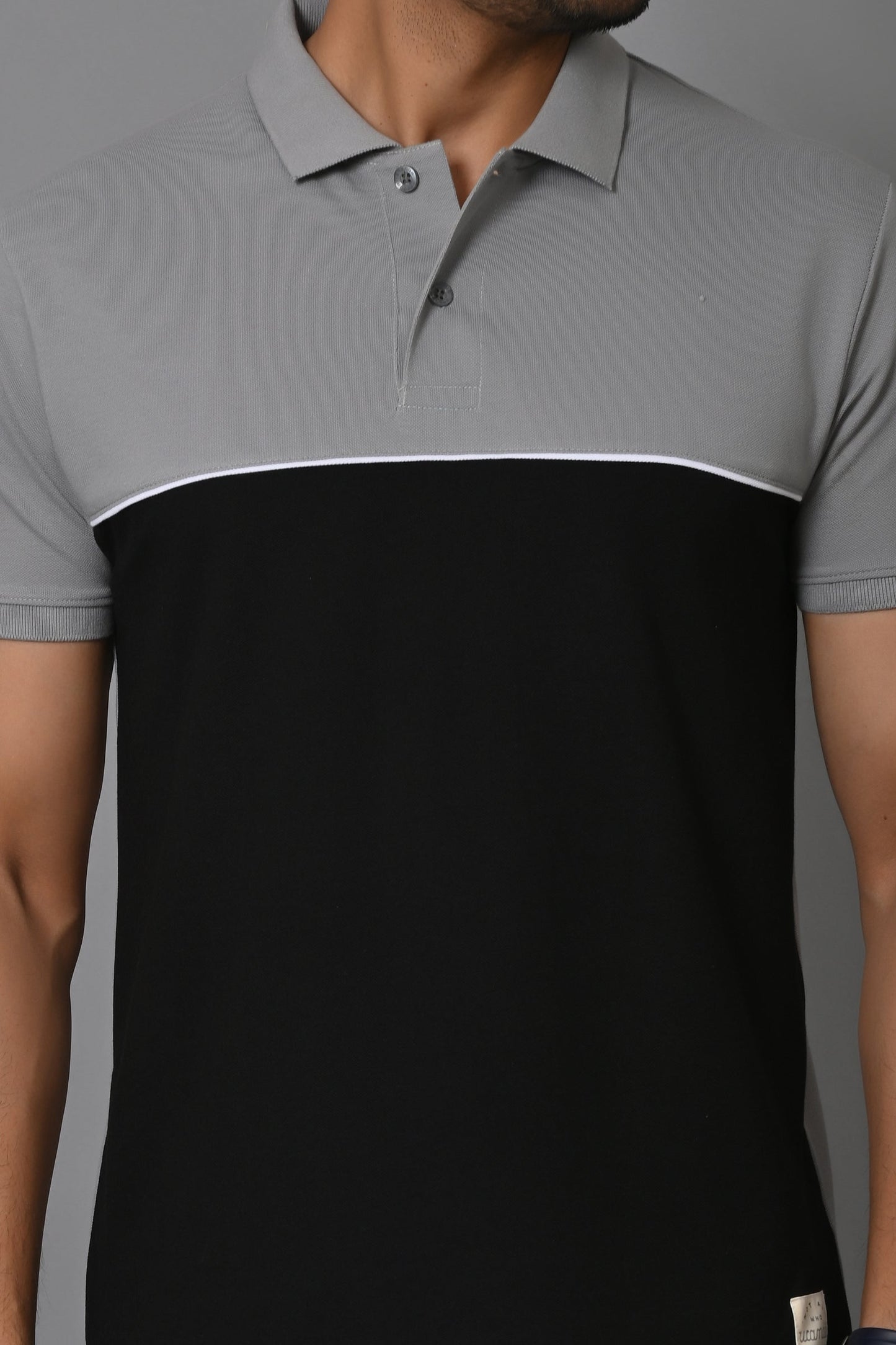 Arbour Men Colorblock Polo Neck Cotton Blend T-Shirt