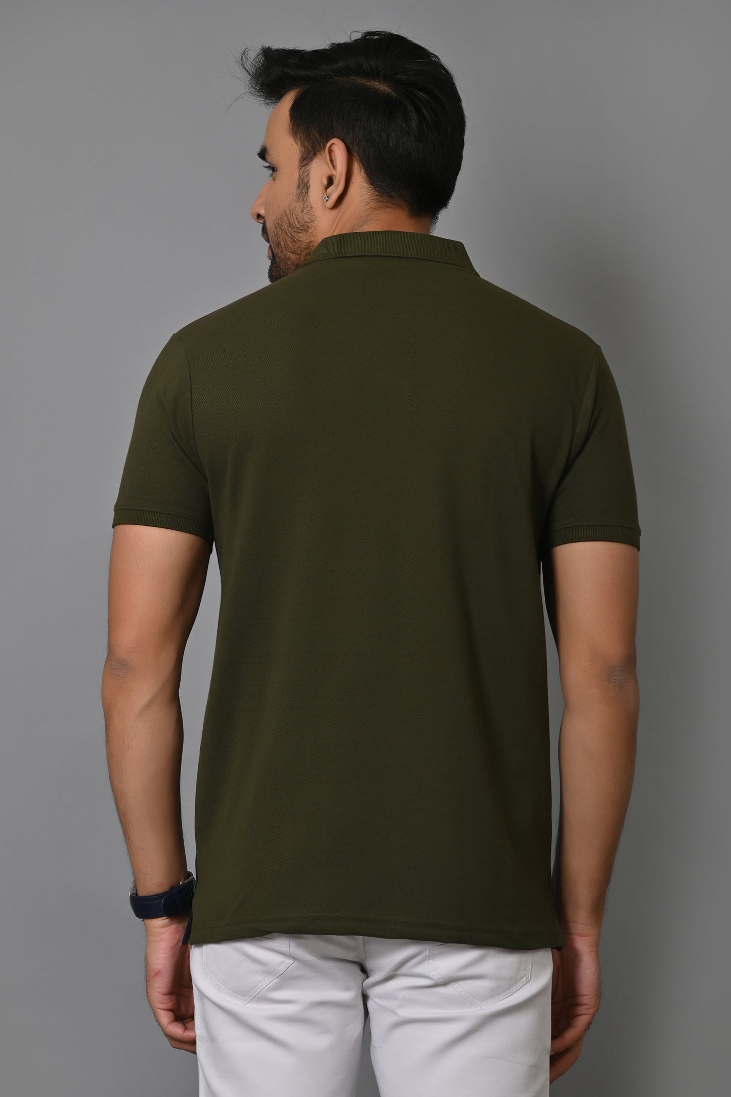Arbour Men Colorblock Polo Neck Cotton Blend T-Shirt