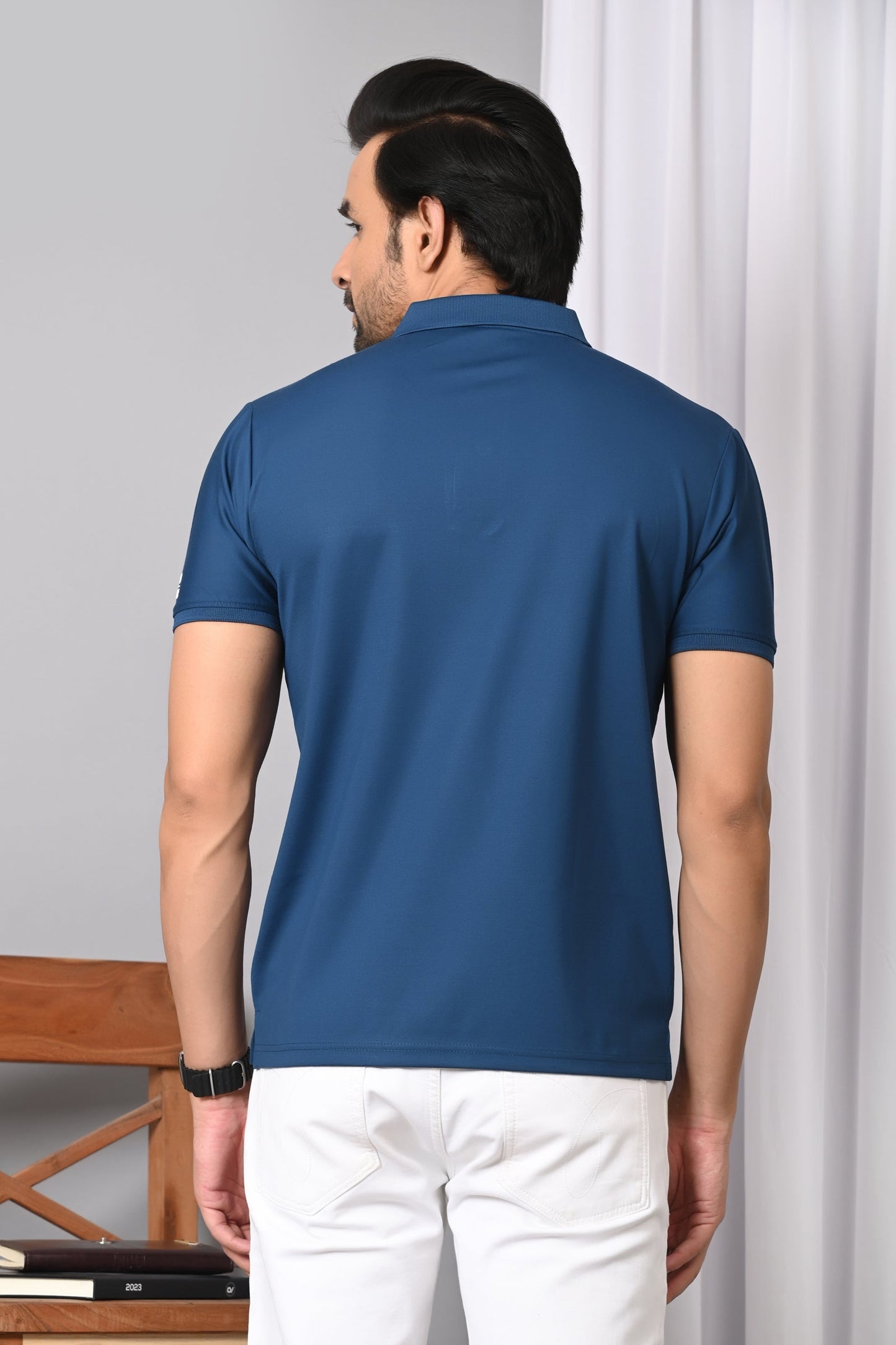 Arbour Men Polo Neck Stripes Half Sleeves T-Shirt