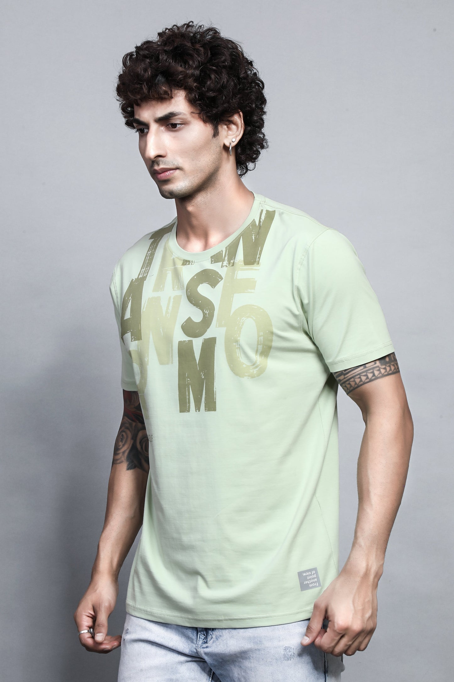 Arbour Men Round Neck All Over Print T-Shirt