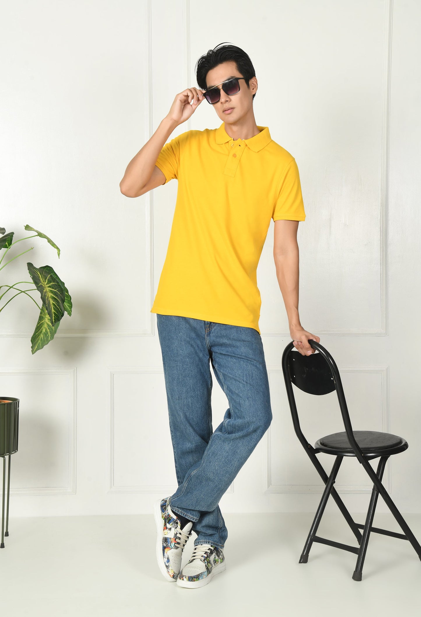 Arbour Men Polo Neck Plain Solid half Sleeves T-Shirt