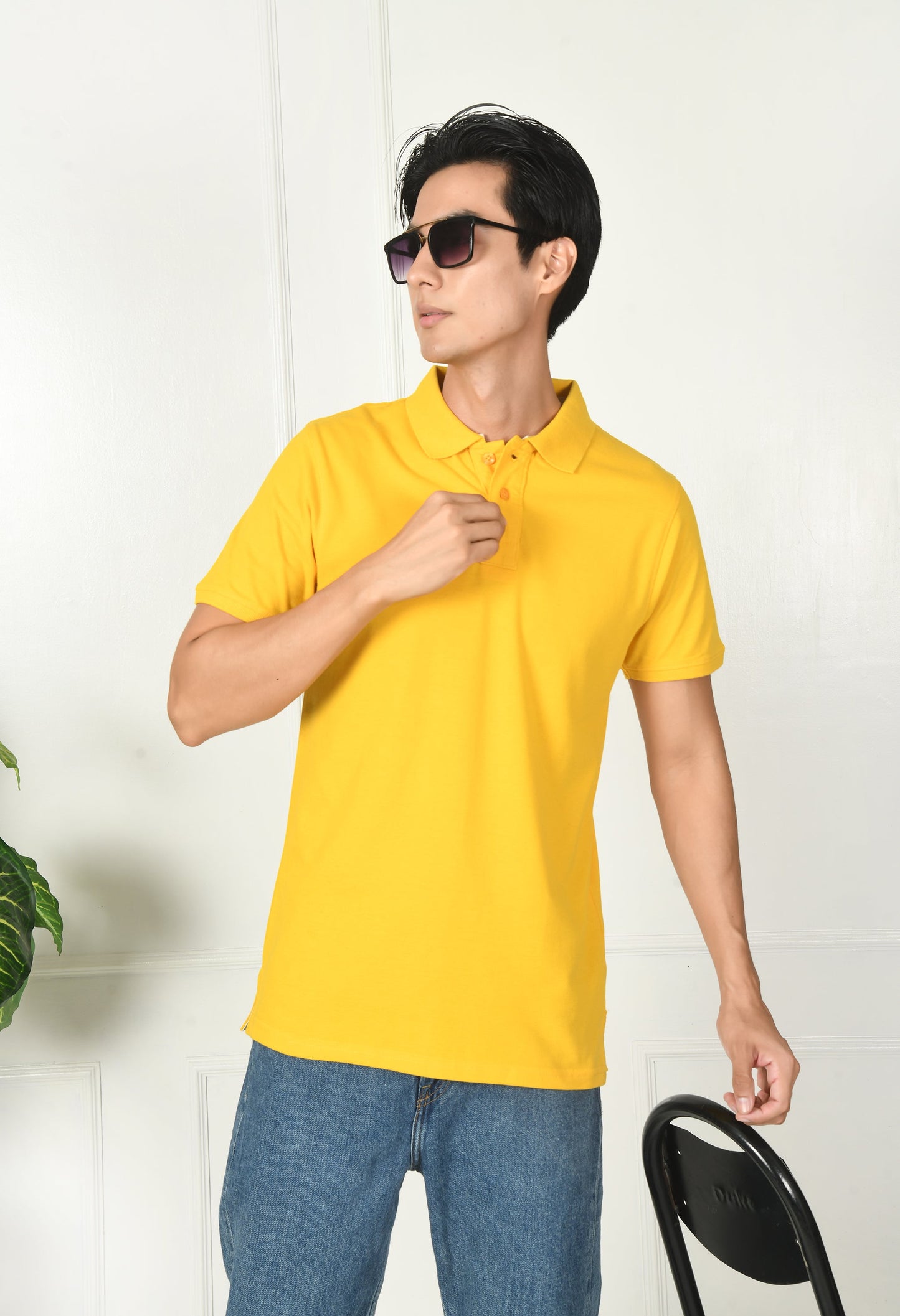 Arbour Men Polo Neck Plain Solid half Sleeves T-Shirt