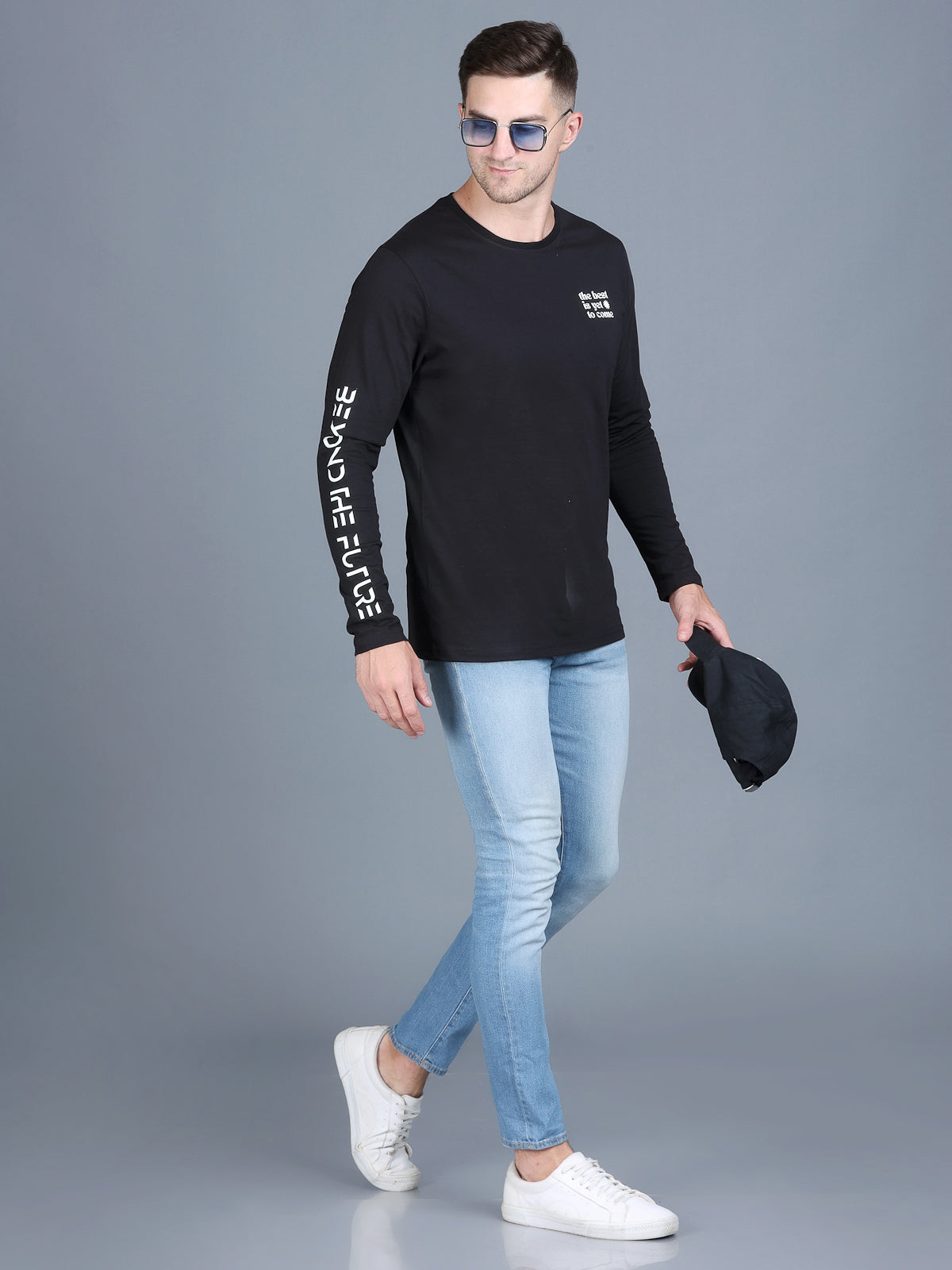 Arbour Men Round Neck Slim Fit Full Sleeves T-Shirt