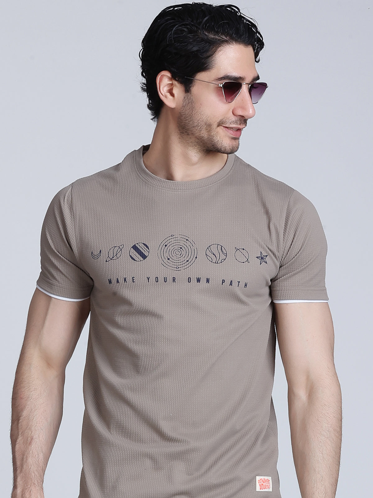 Arbour Men Round Neck Printed Half Sleeves T-Shirt