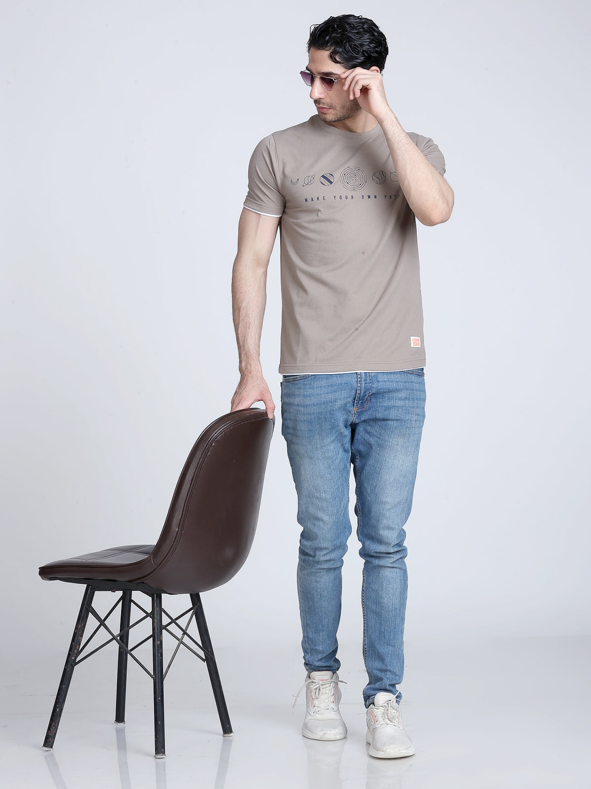 Arbour Men Round Neck Printed Half Sleeves T-Shirt